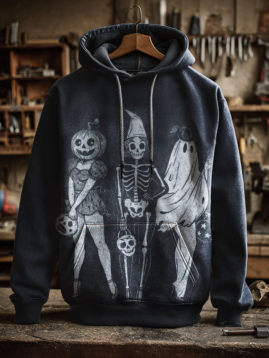Vintage Halloween Prints Casual Hoodie Sweatshirt