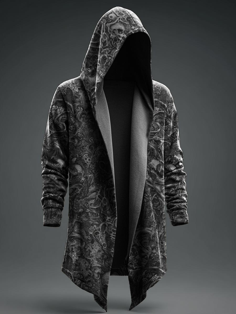 Autumn Halloween Retro Prints Casual Hoodie Jacket