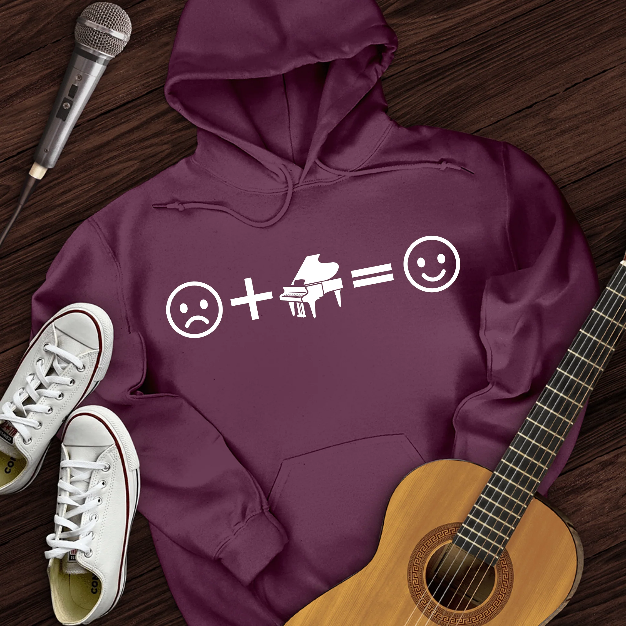 Piano Makes Me Happy Hoodie