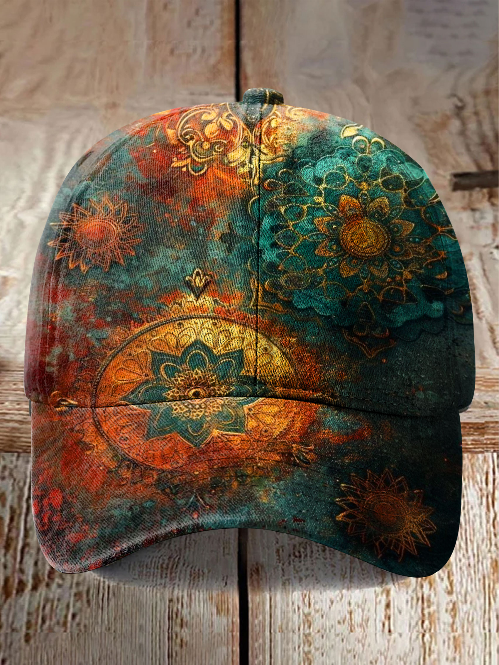 Vintage Mandala Art Print Casaul Hats