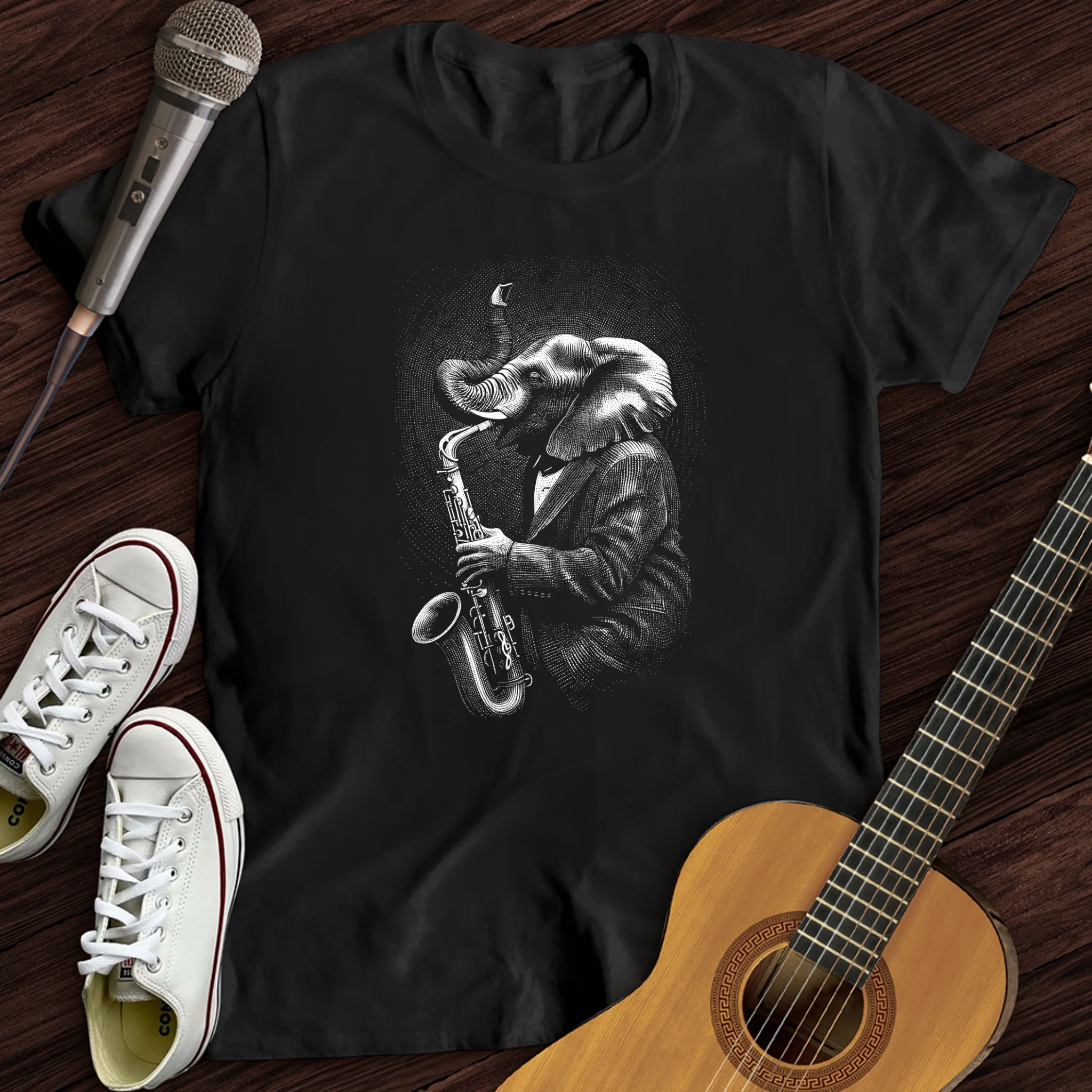 Elephant Saxophone T-Shirt
