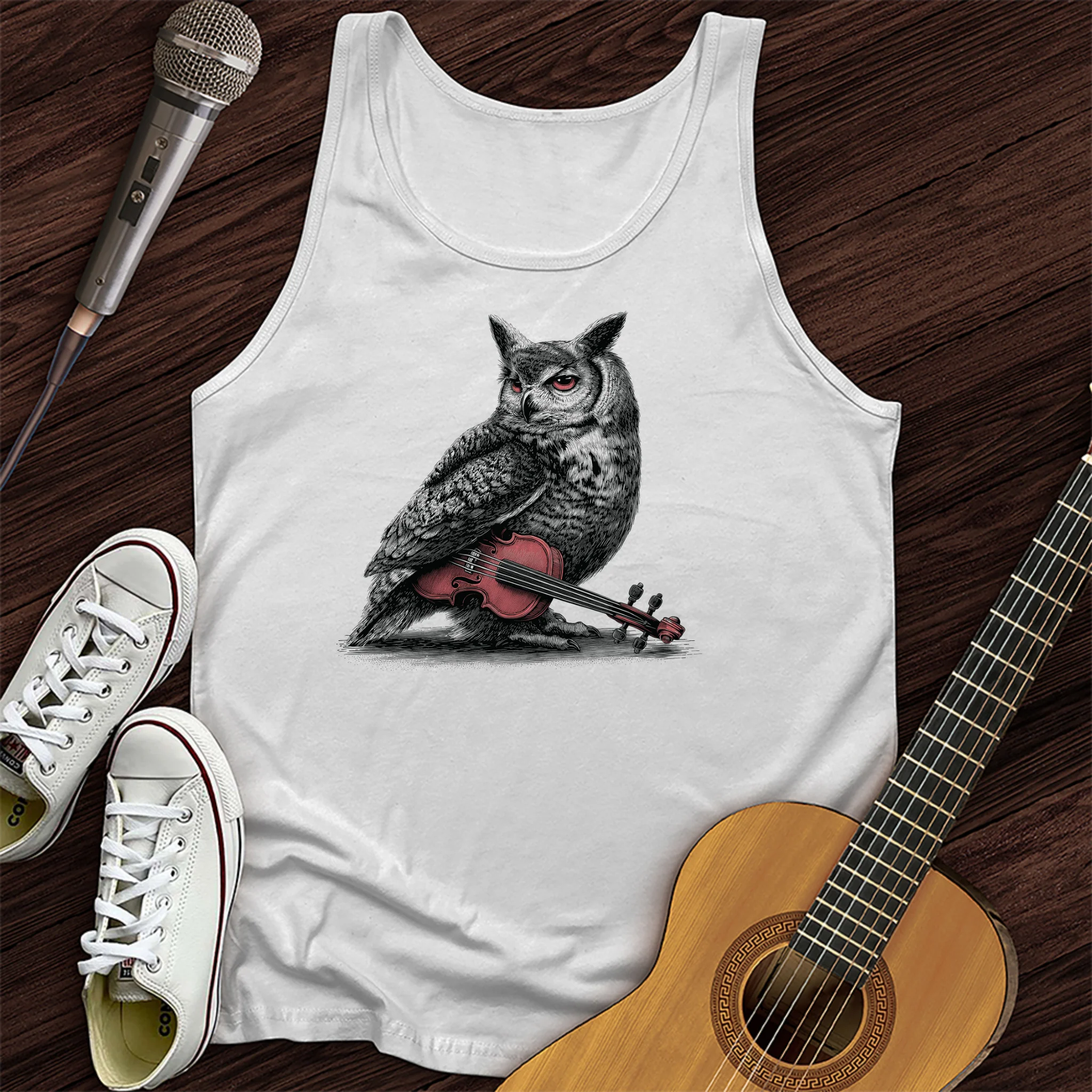 Owl Cello Unisex Tank Top