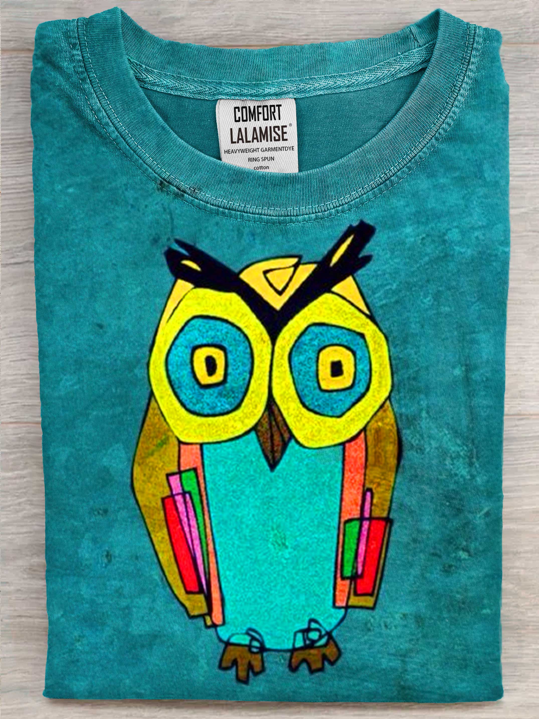 OWL Art Casual Cotton Short Sleeve T-shirt