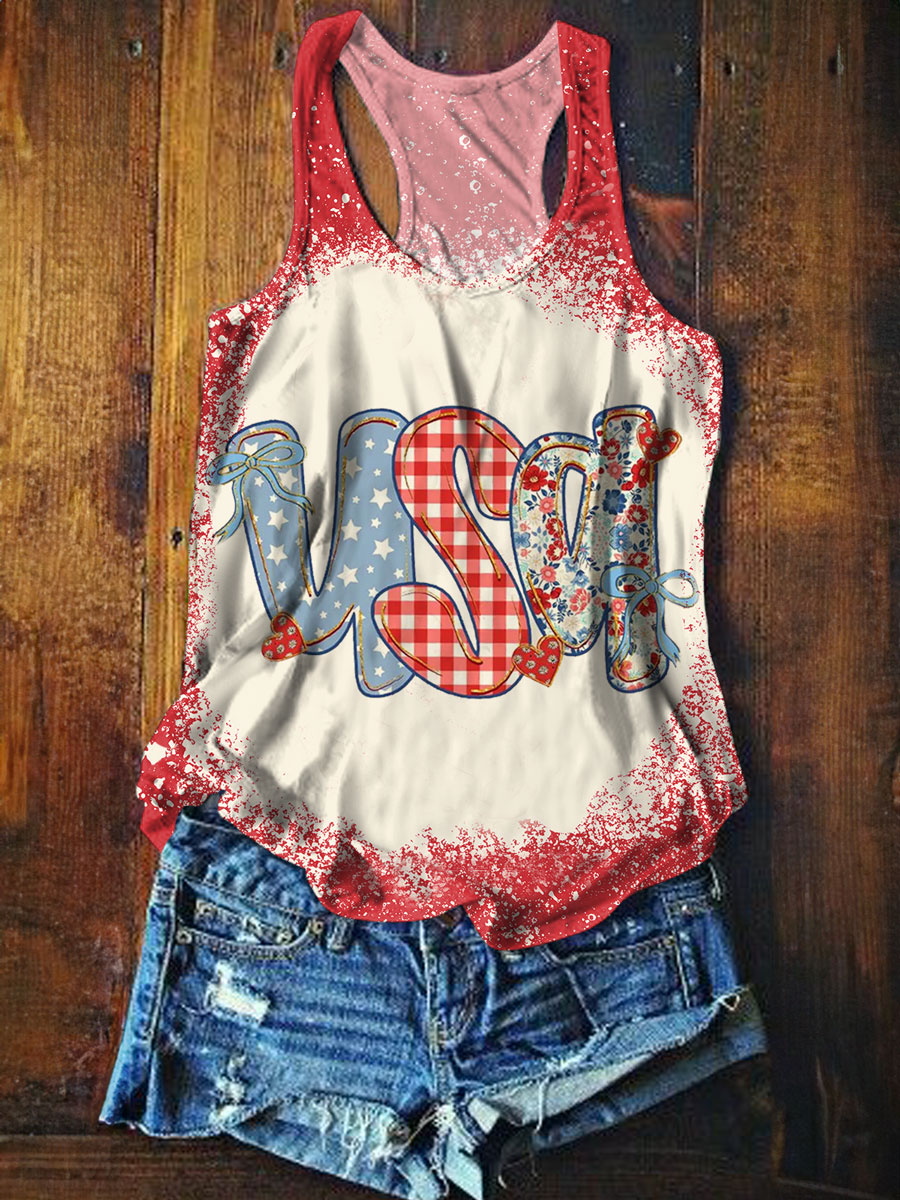 independence Day Print Tank Top