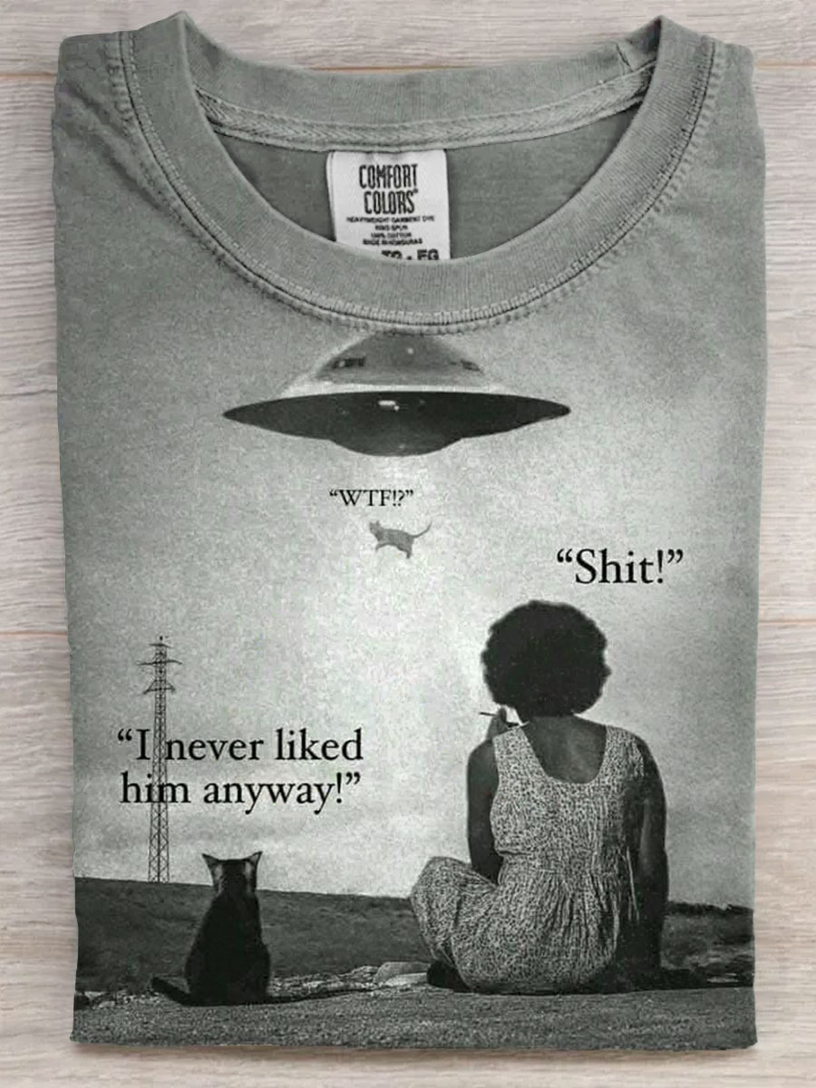 Funny Cat Art Casaul Short Sleeve T-shirt