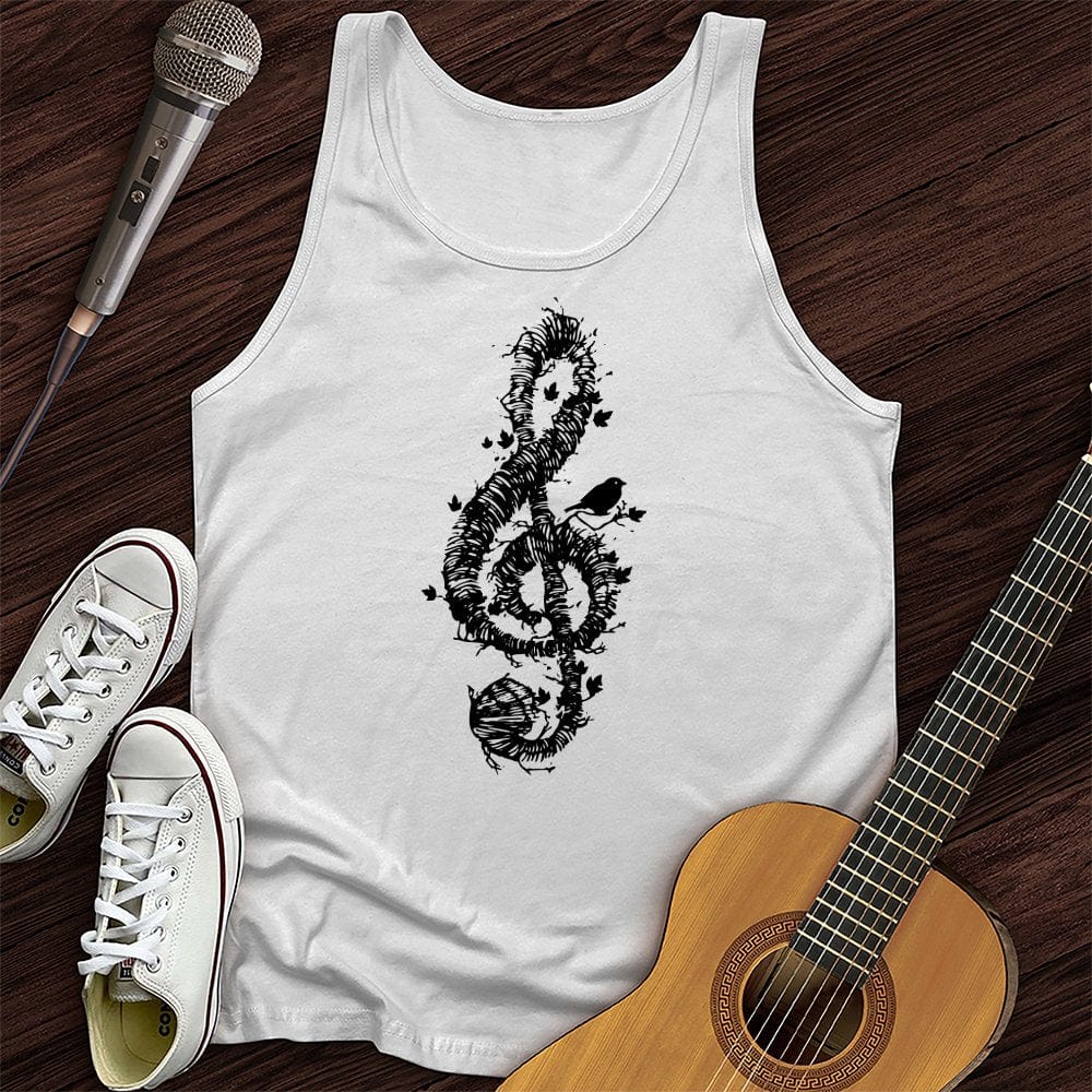 Treble Clef Bird Tank Top