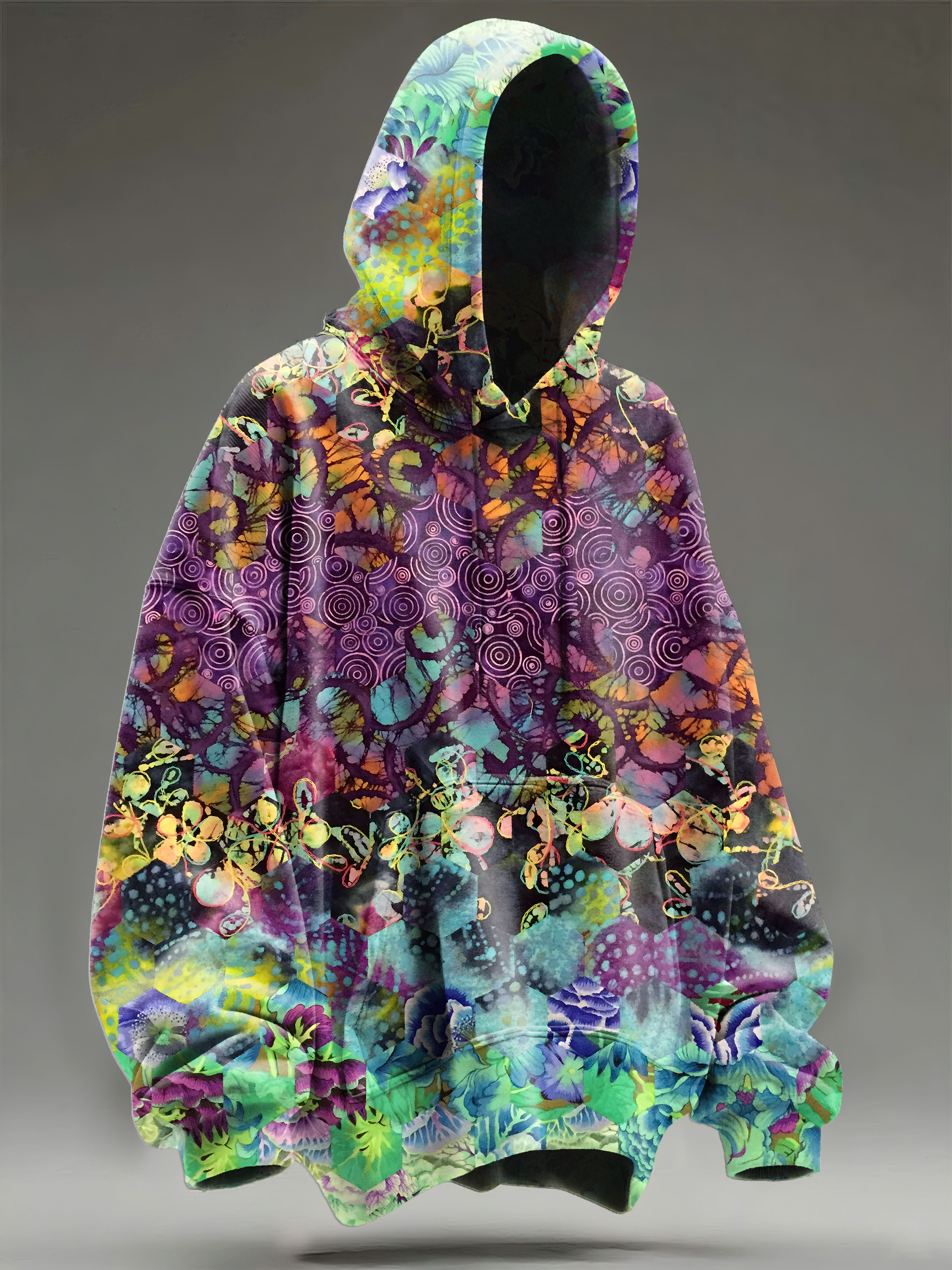 Retro Multicolor Ethnic Traditional Pattern Art Print Casual Hoodie Sweatshirt