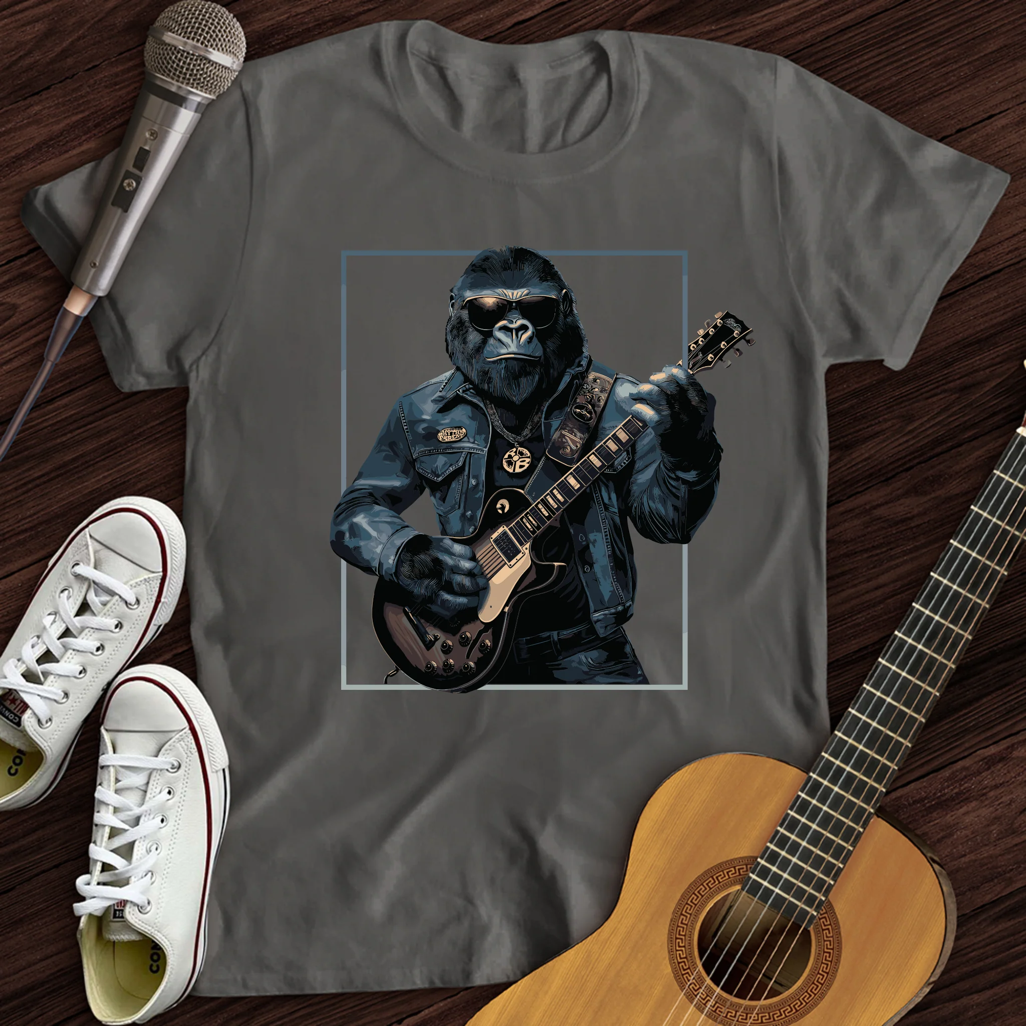 Powerful Gorilla Guitar T-Shirt