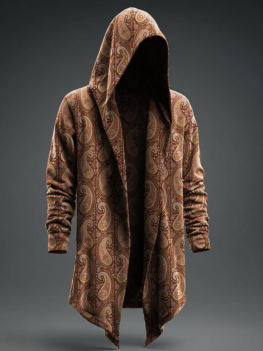 Autumn Paisley Halloween Retro Prints Casual Hoodie Jacket