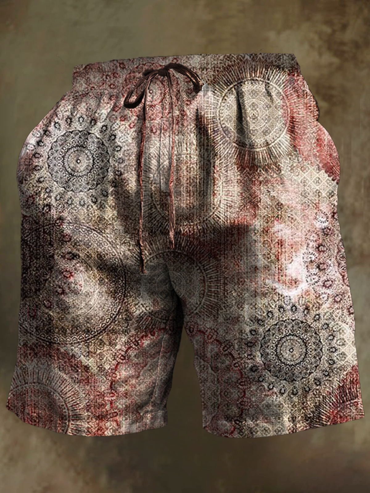 Vintage Ethnic Totem Art Print Casual Jeans