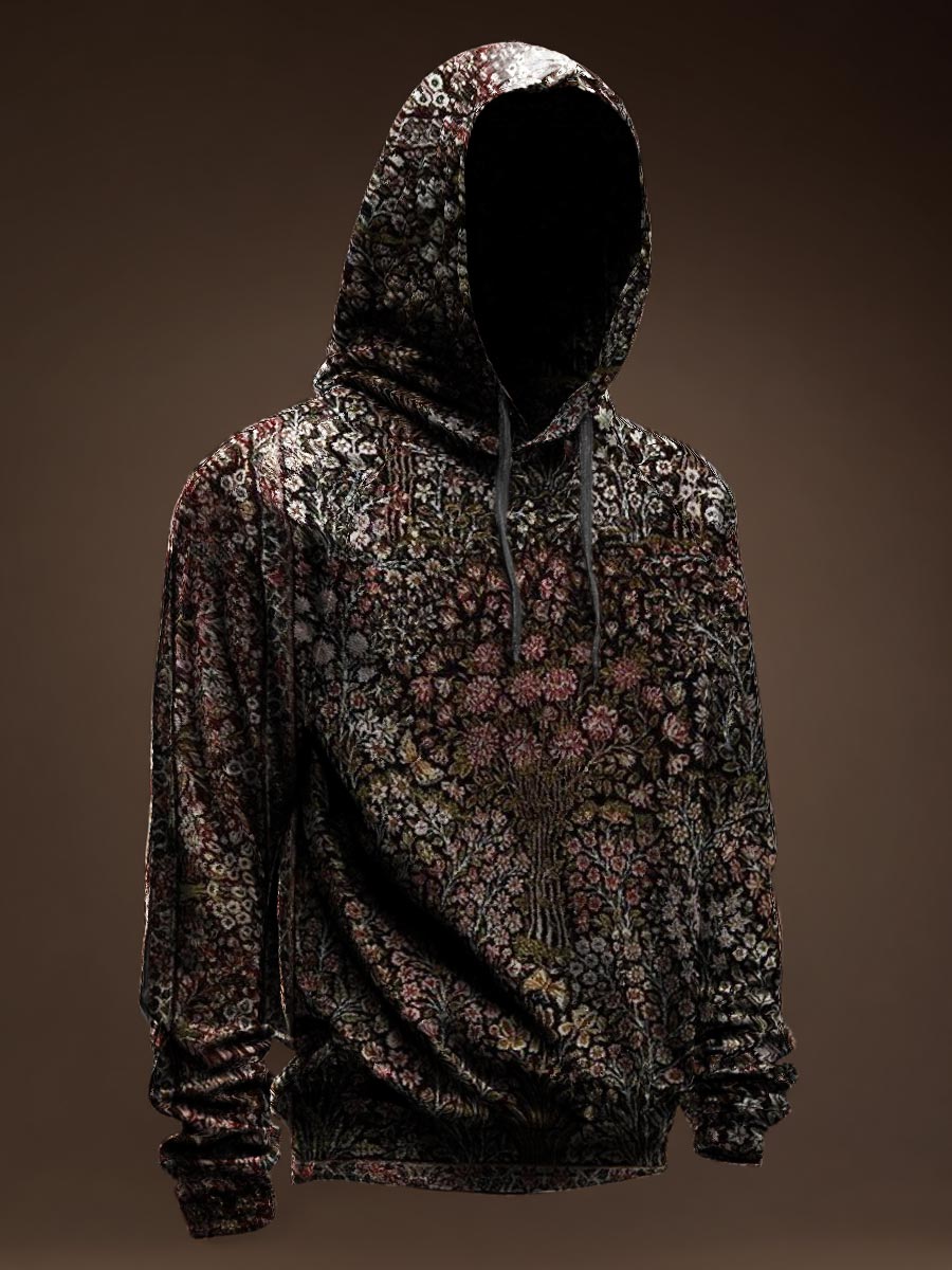 Persian Style Print Casual Hoodie Sweatshirt