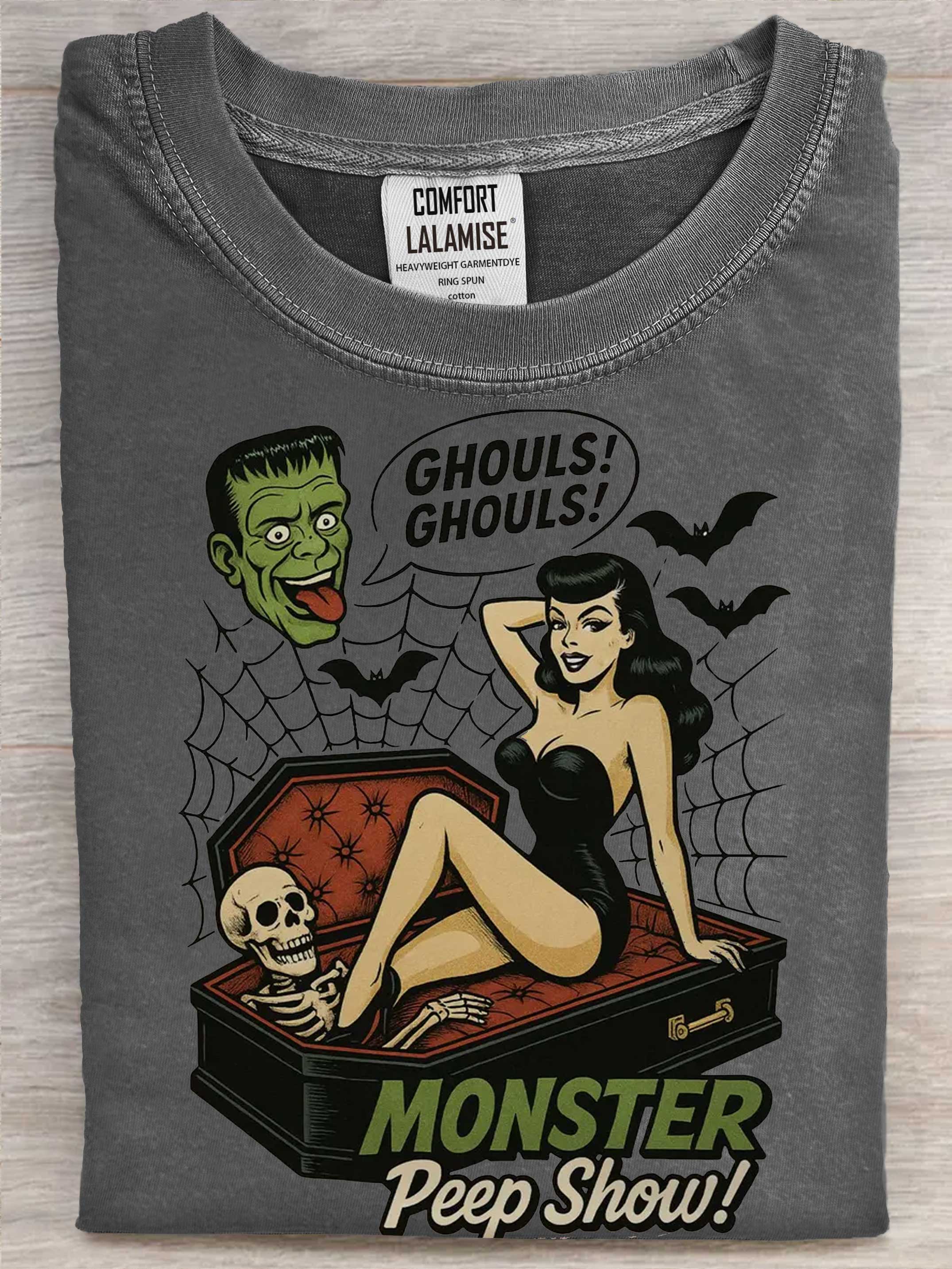 Vintage Halloween Art Print Causal Cotton Short Sleeve T-shirt