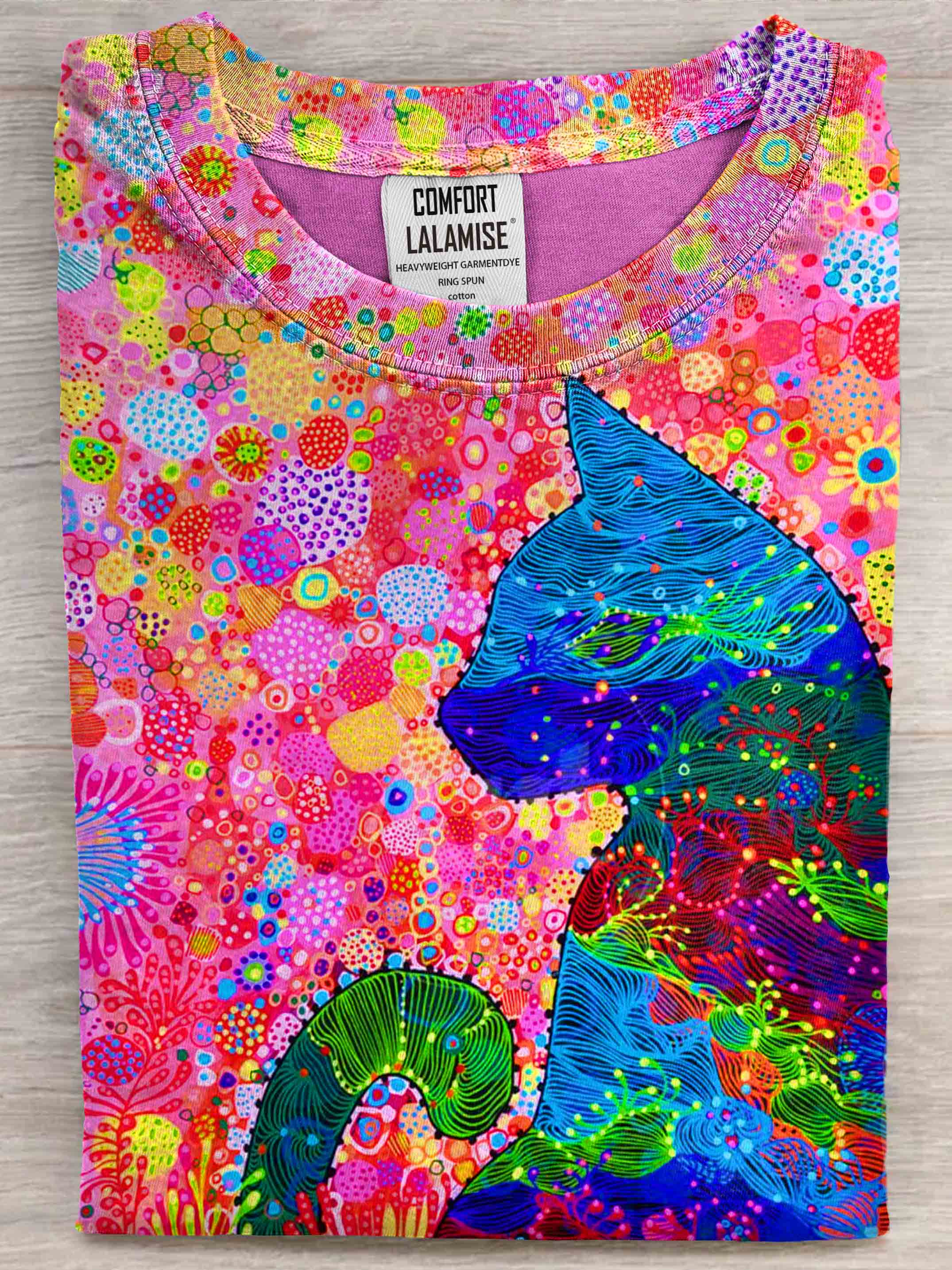 Cat Fancy Art Print Casaul Short Sleeve T-shirt