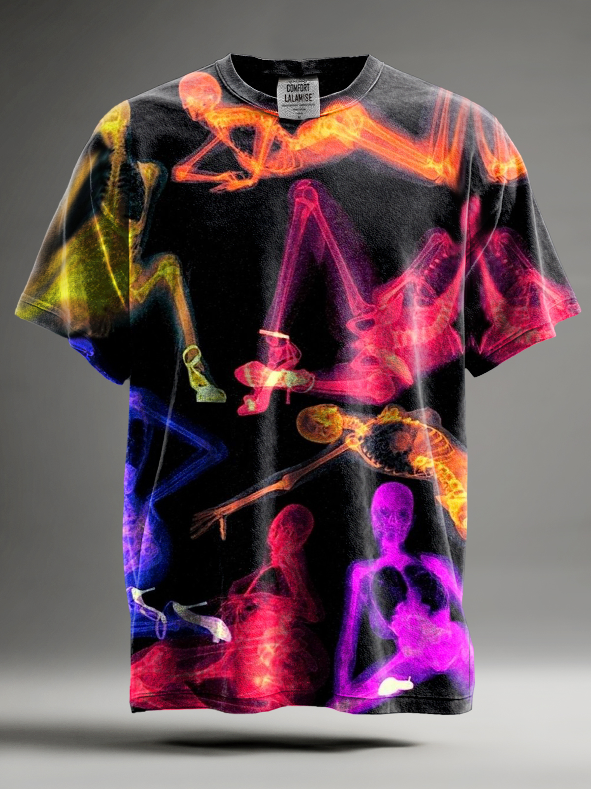 Abstract Dark cool skull Art Casaul Cotton Short Sleeve T-shirt