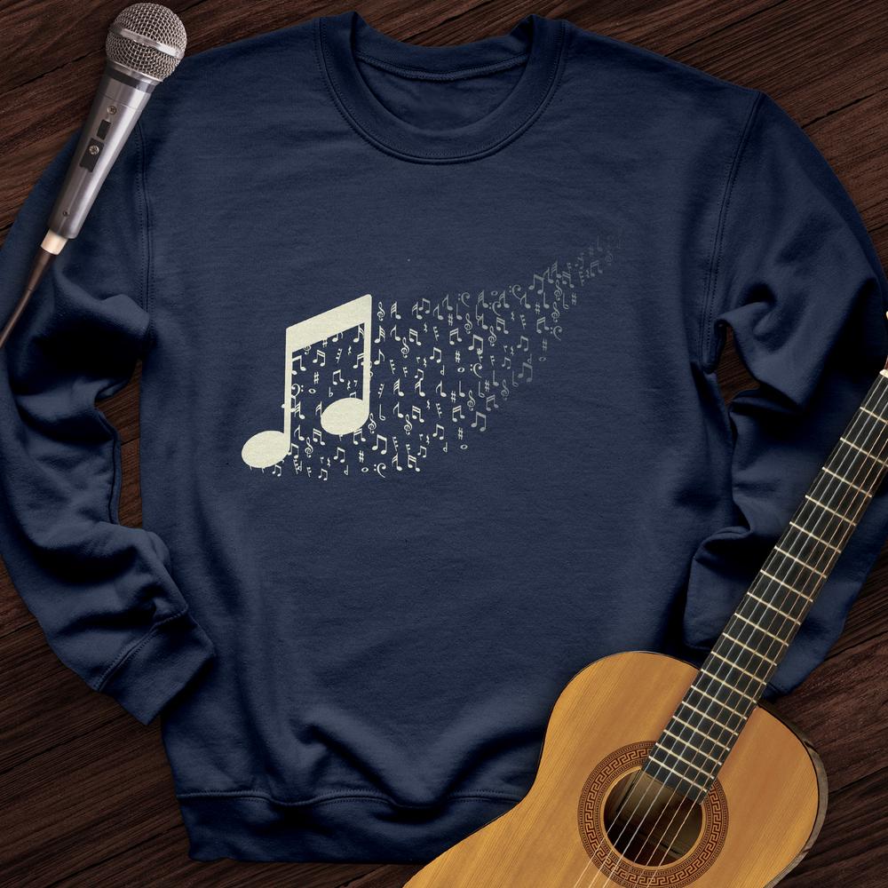 Music Note Floating Away Crewneck