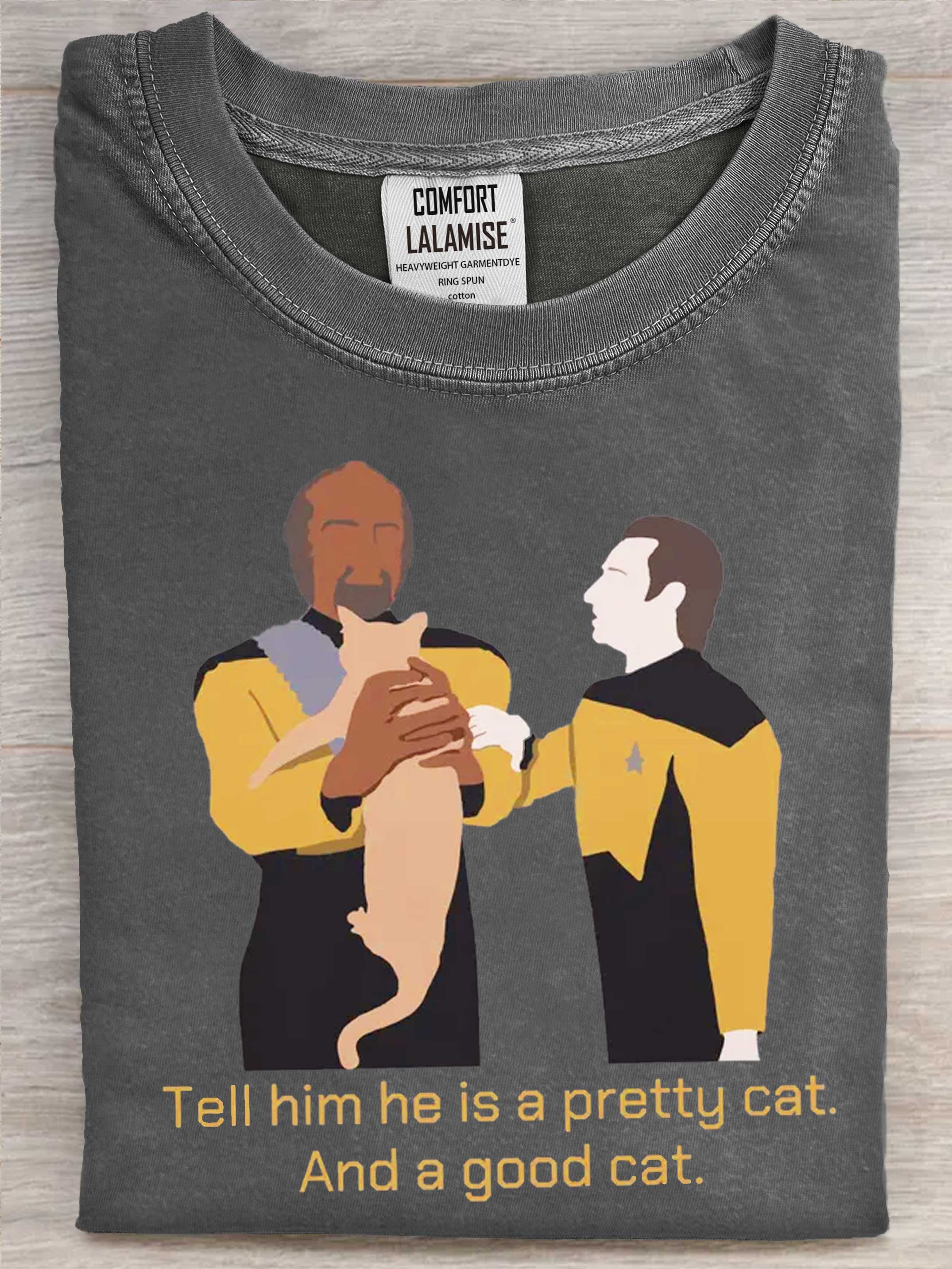 Orange Tabby Cat Art Print Causal Cotton Short Sleeve T-shirt