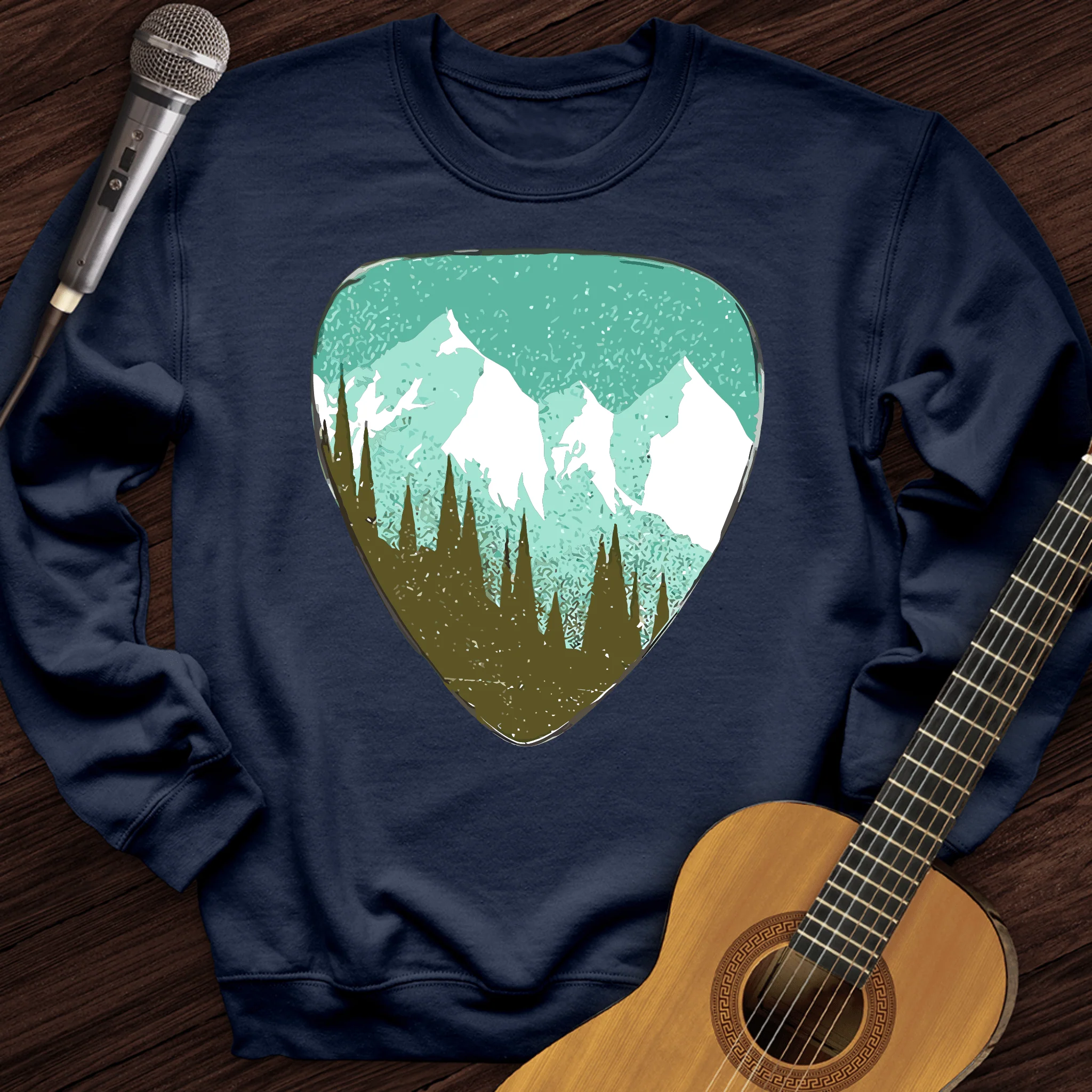 Mountain Guitar Pick Crewneck