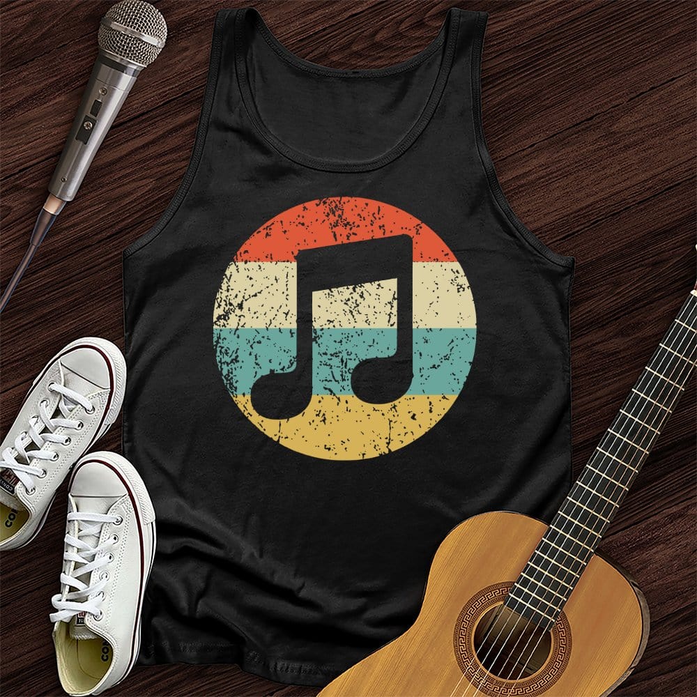 Retro Music Note Tank Top