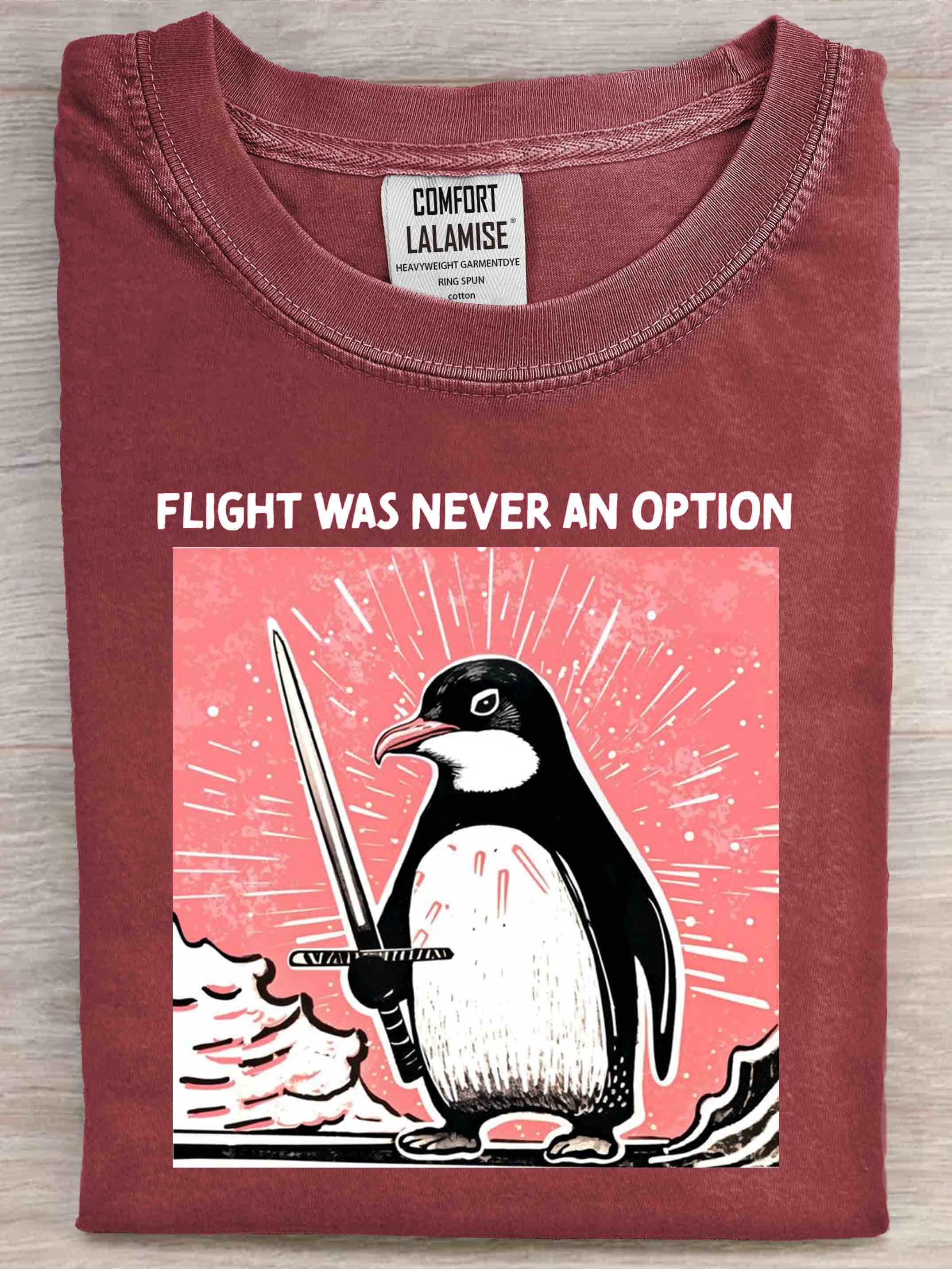 Funny Penguin Art Print Casaul Short Sleeve T-shirt