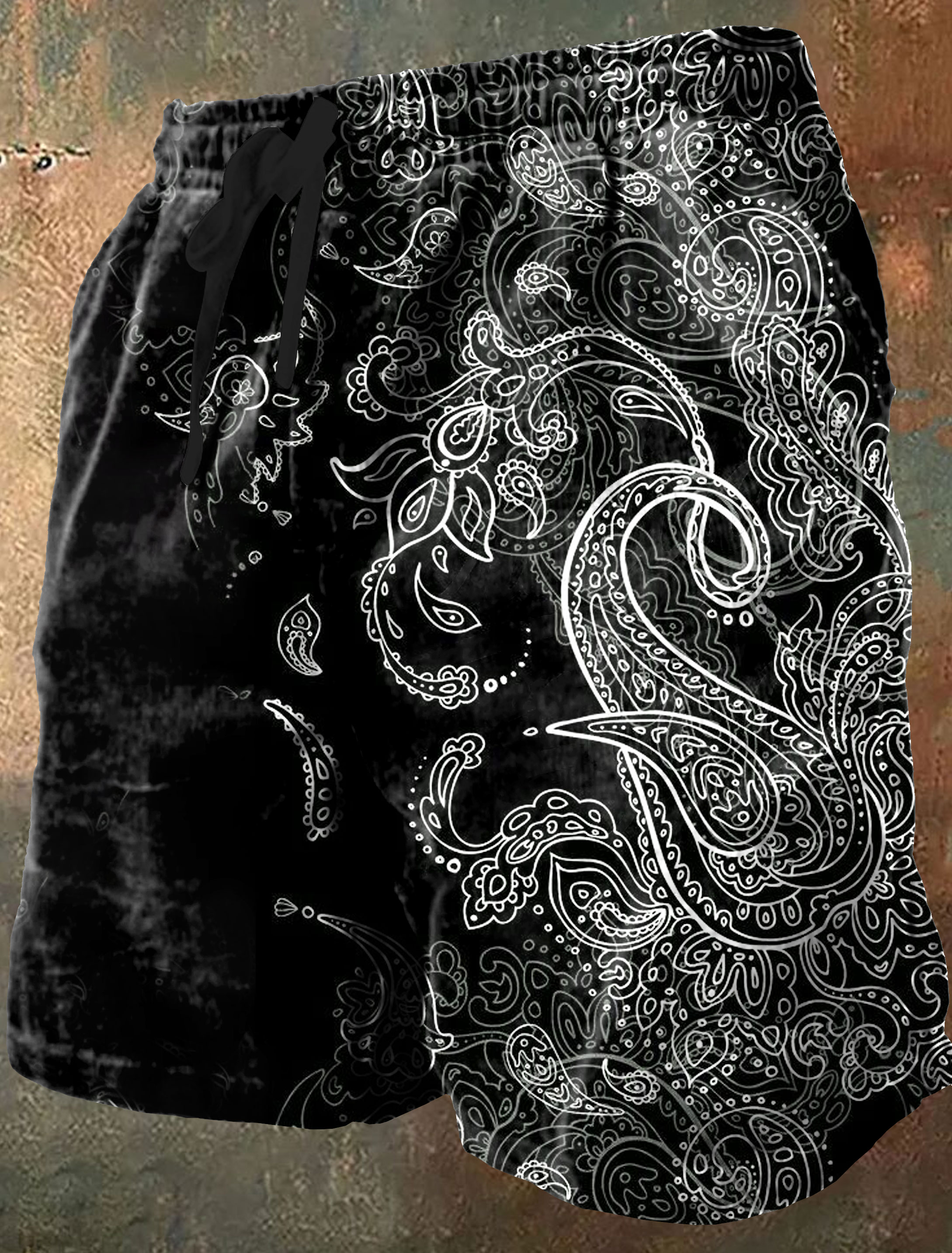 Paisley Art Print Casual Short Pants
