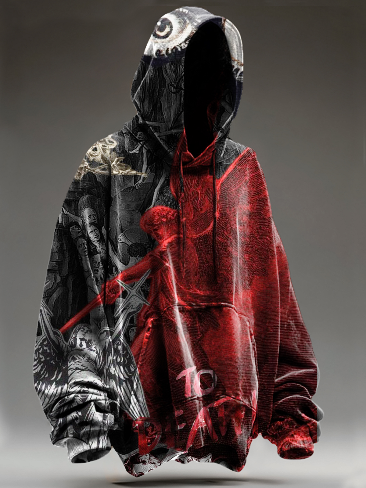 Unisex Vintage Retro Dark angle Art Print Casual Sweatshirt