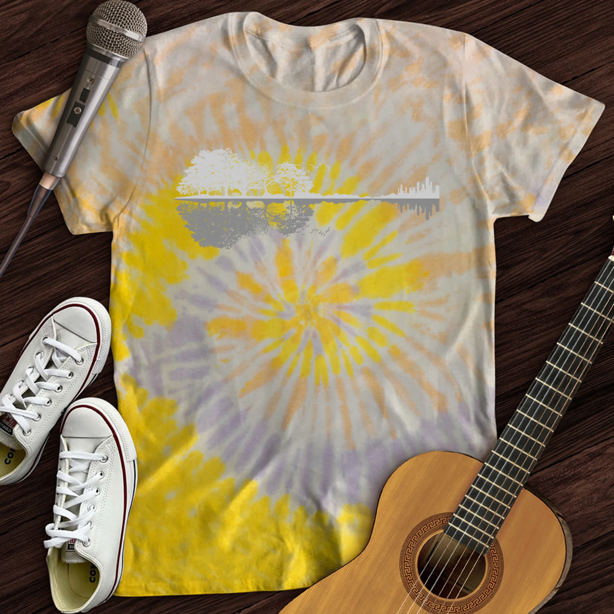 Forest Guitar Tie Dye T-Shirt