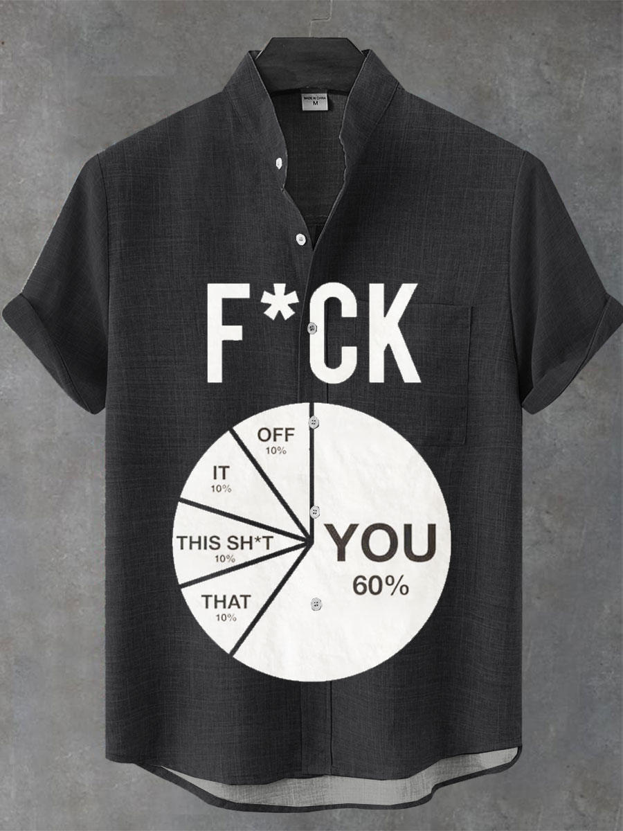 Funny Print Casual 100% Cotton Shirt