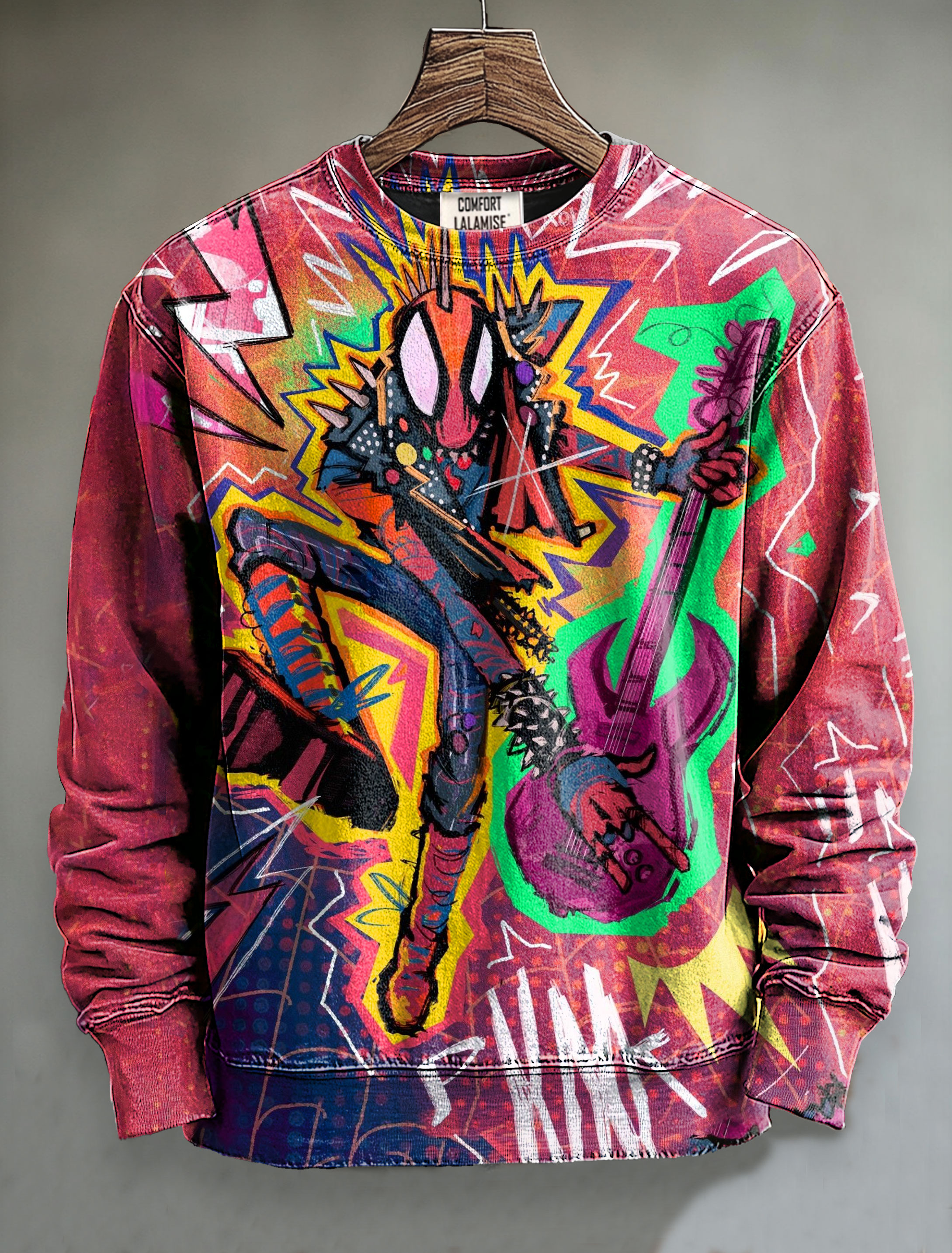 Spider Punk Art Print Casual Sweatshirt