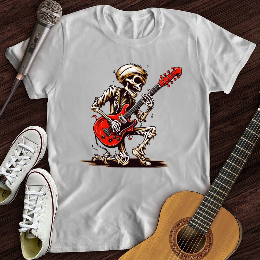 Skeleton Guitar Cartoon T-Shirt