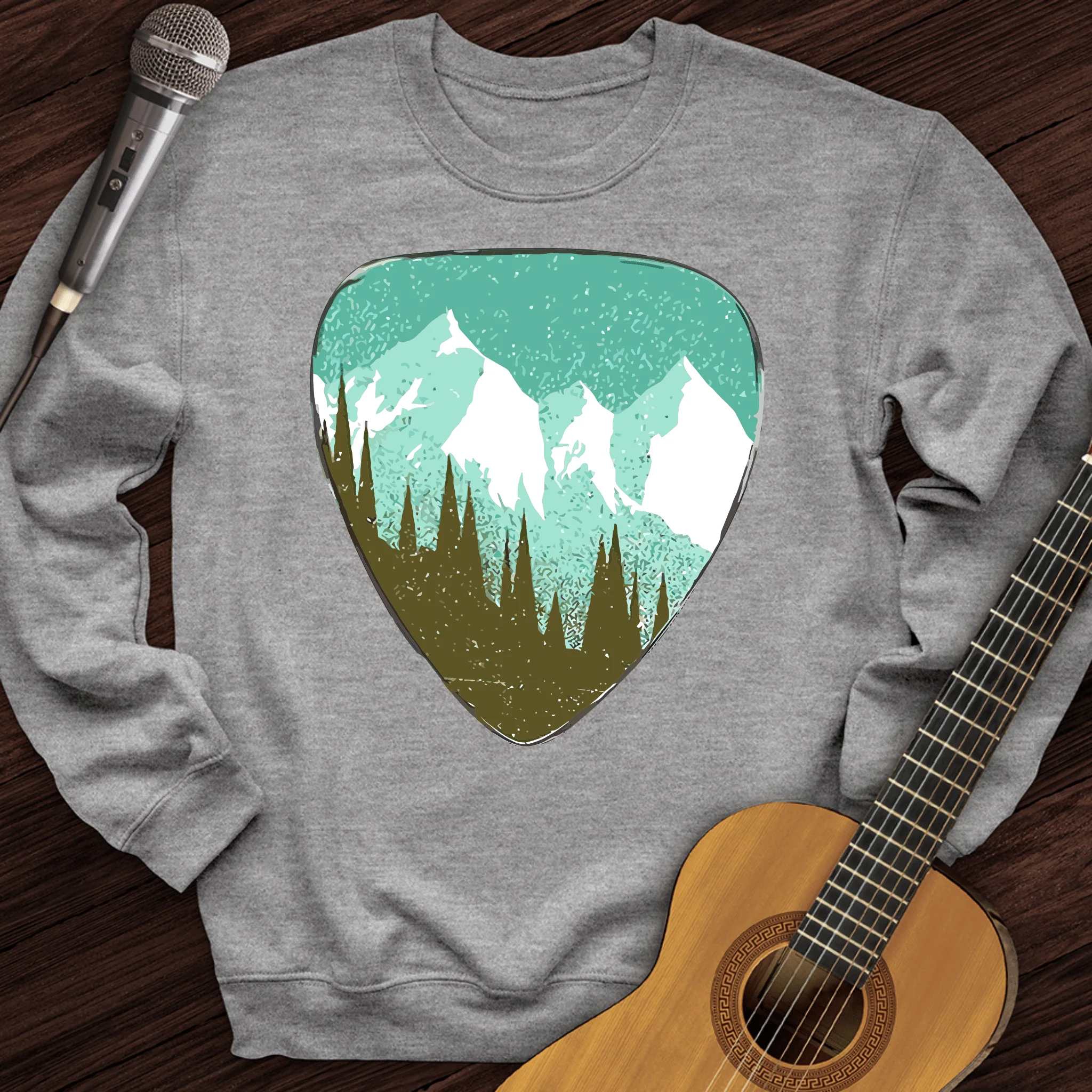 Mountain Guitar Pick Crewneck