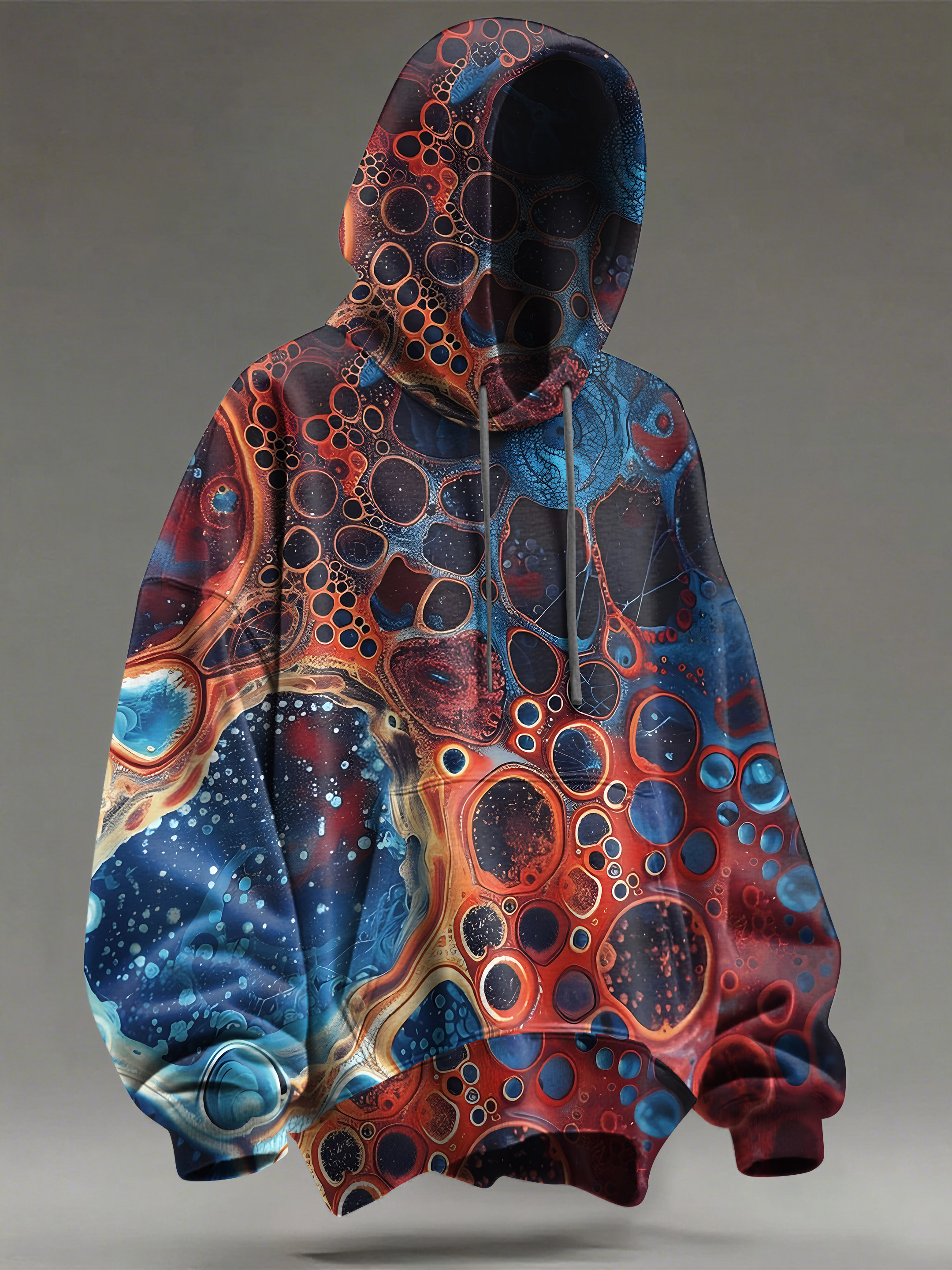 Retro Multicolor Art Print Casual Hoodie Sweatshirt