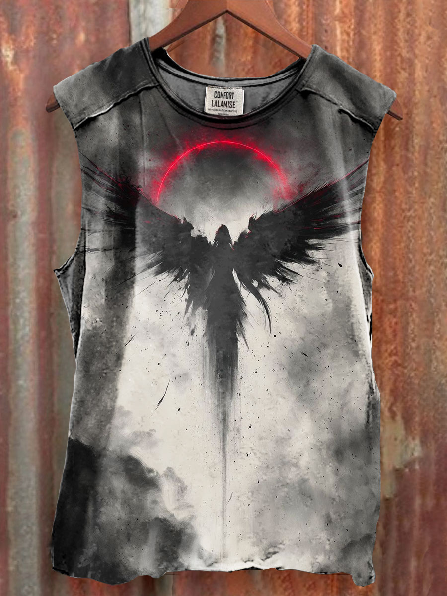 Dark Fantacy Print 100% Cotton Casual Tank Top