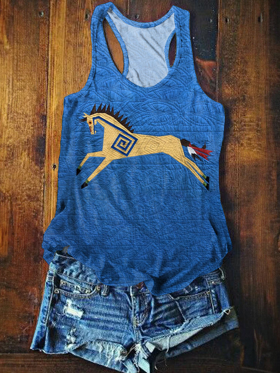 Women's Classic Horse Art Print Tank Top