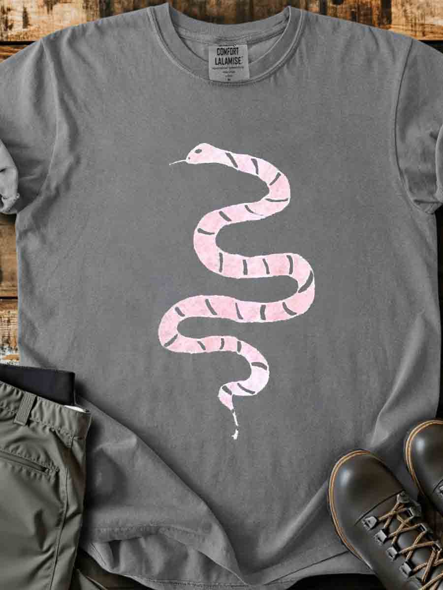snake Art Print Casaul Short Sleeve T-shirt