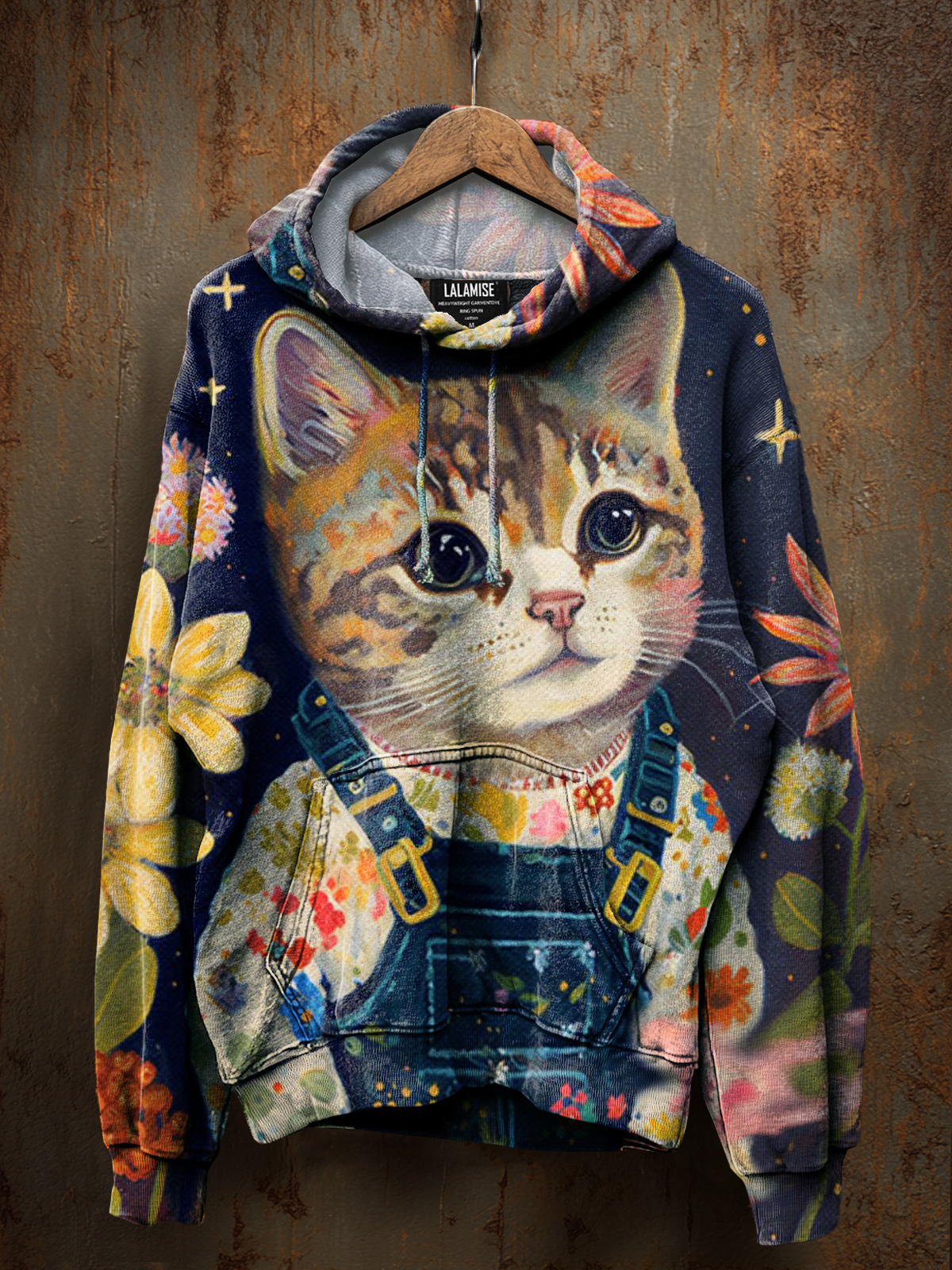 Cute Fantacy Whimsical cat Art Print Casual Sweatshirt
