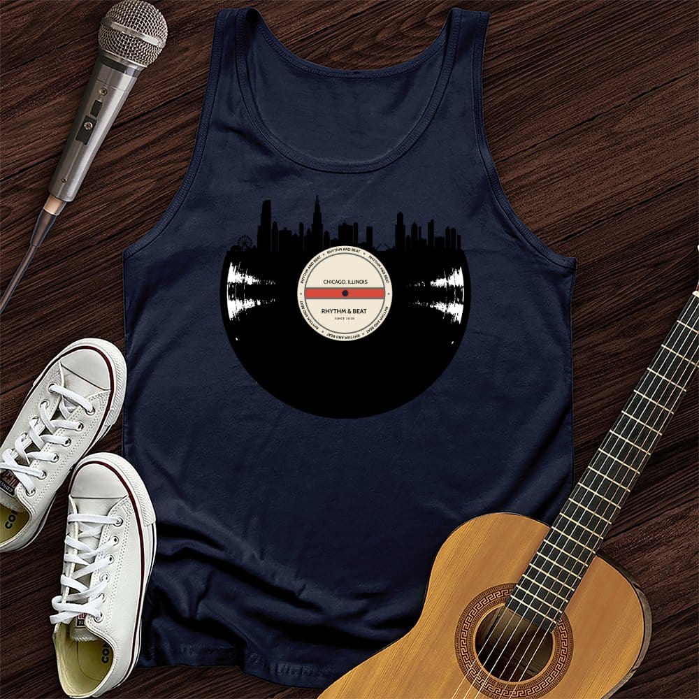 Vinyl Skyline Chicago Unisex Tank