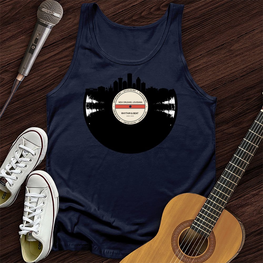 Vinyl Skyline New Orleans Unisex Tank
