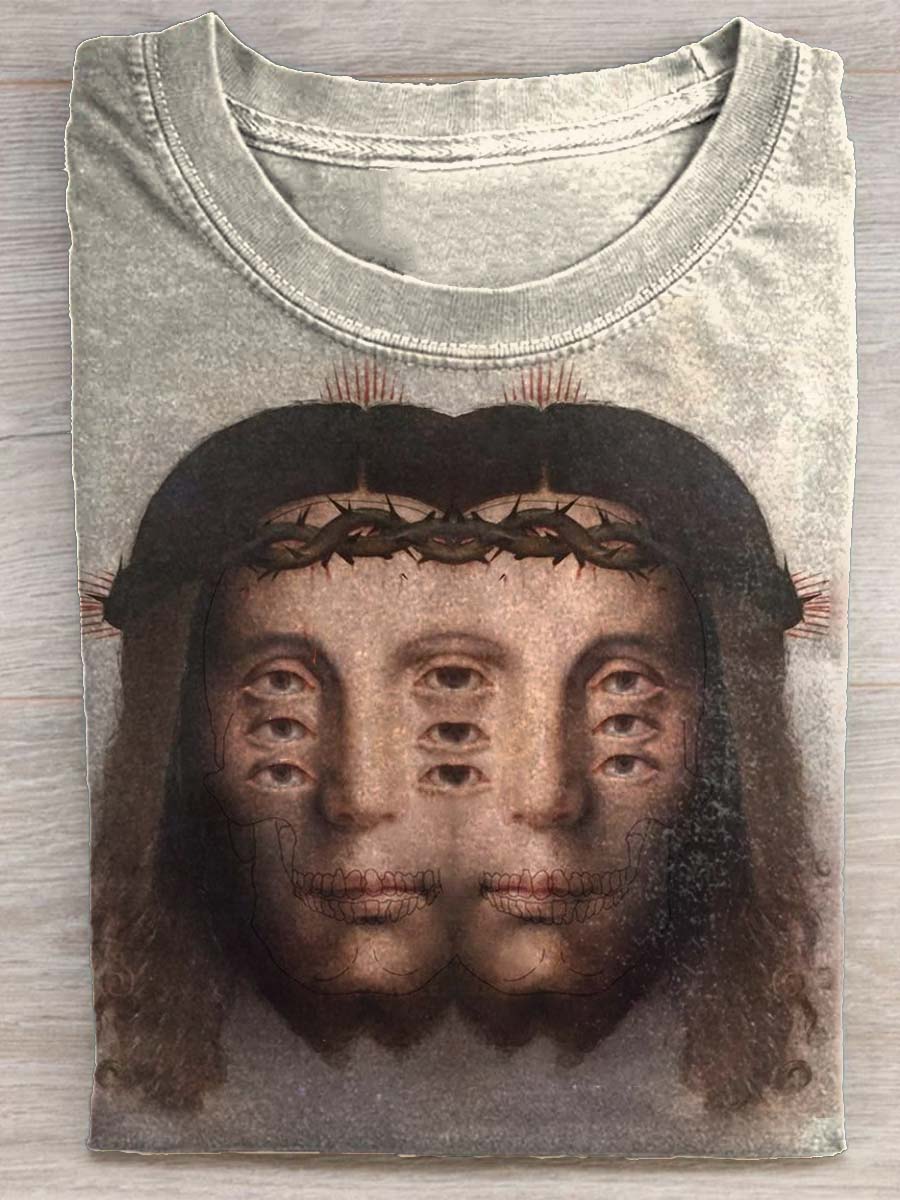 Jesus Art Print Casual T-shirt For Men And Women