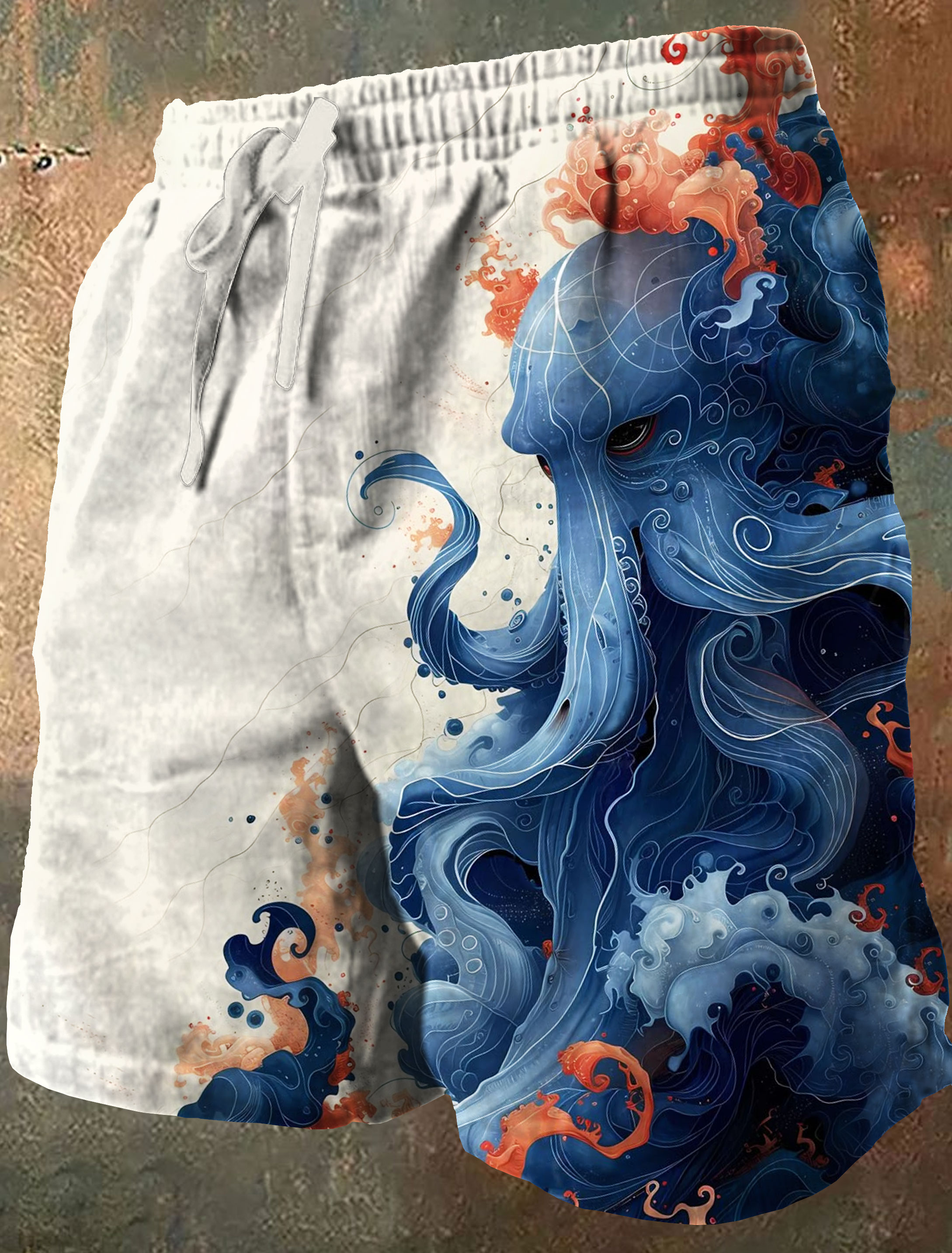 Octopus Art Print Casual Short Pants