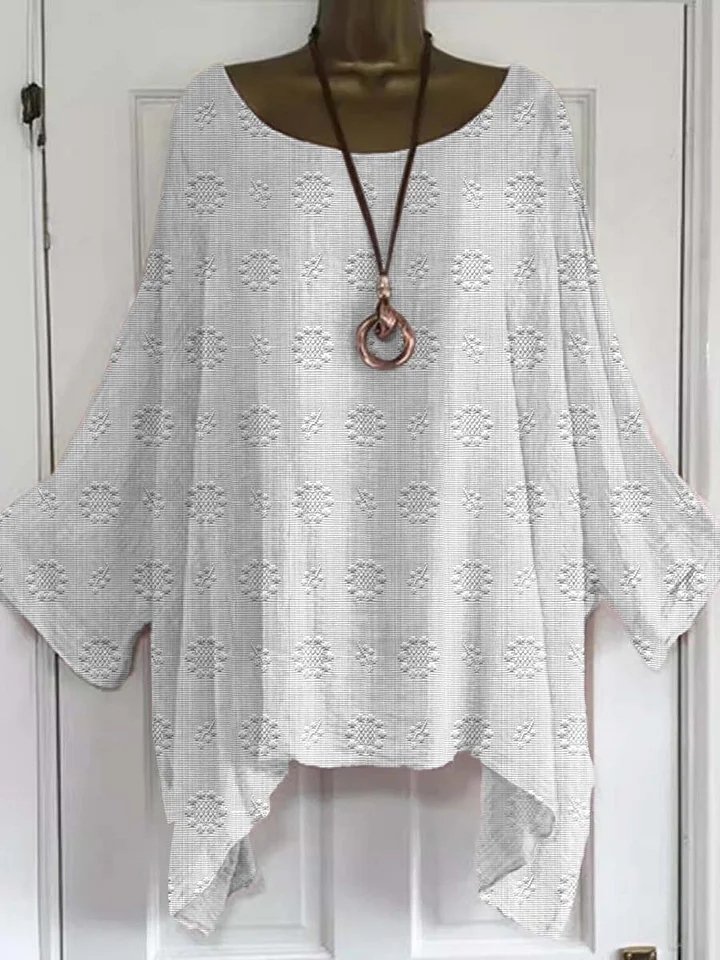 Women's Vintage Floral Pattern Art Print Casual Top