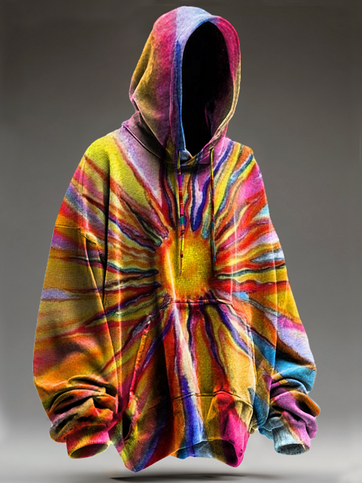 Unisex Vintage Retro colorful sun Floral Totem  Art Print Casual Sweatshirt