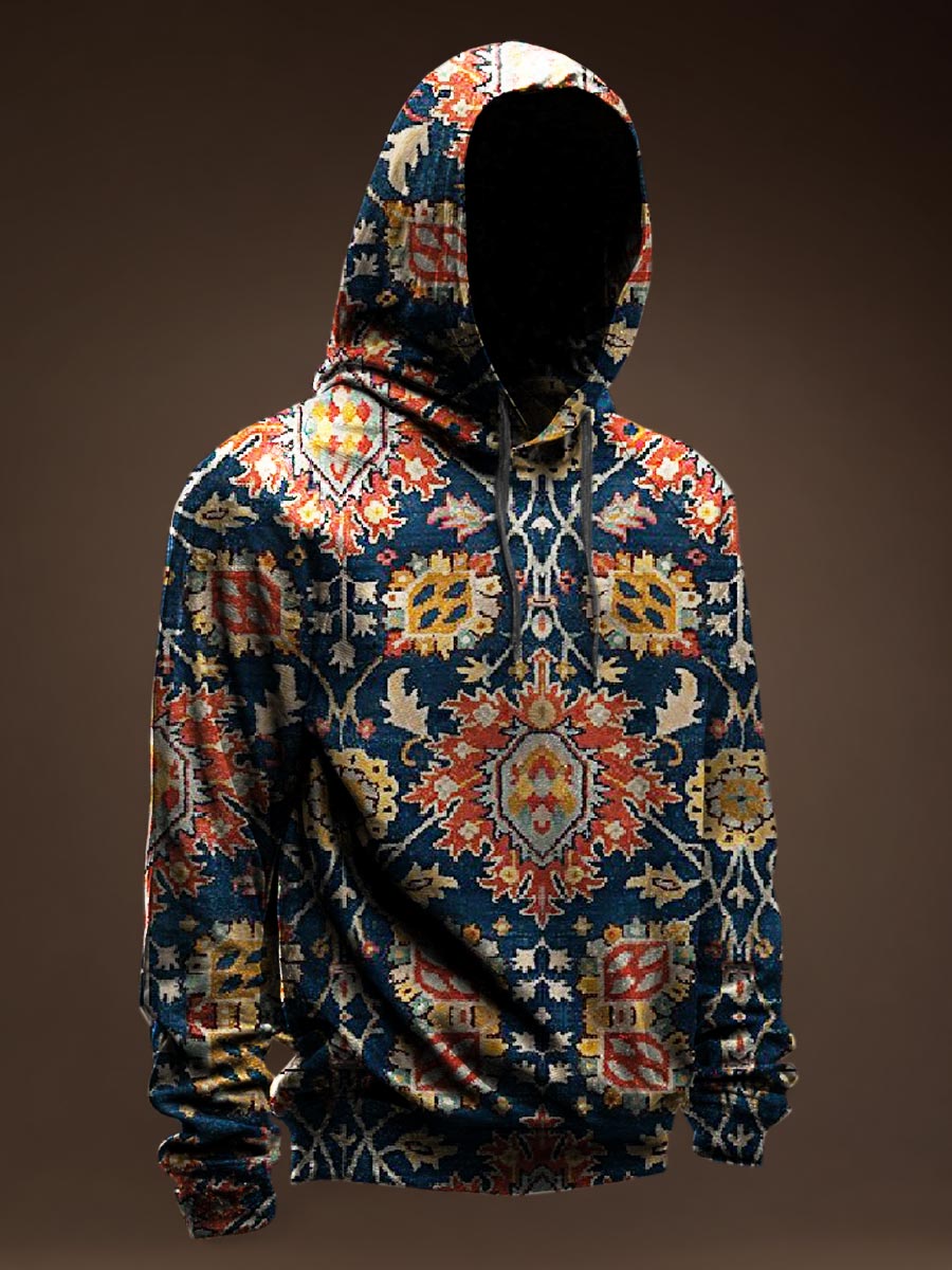 Vintage Pattern Casual Hoodie Sweatshirt