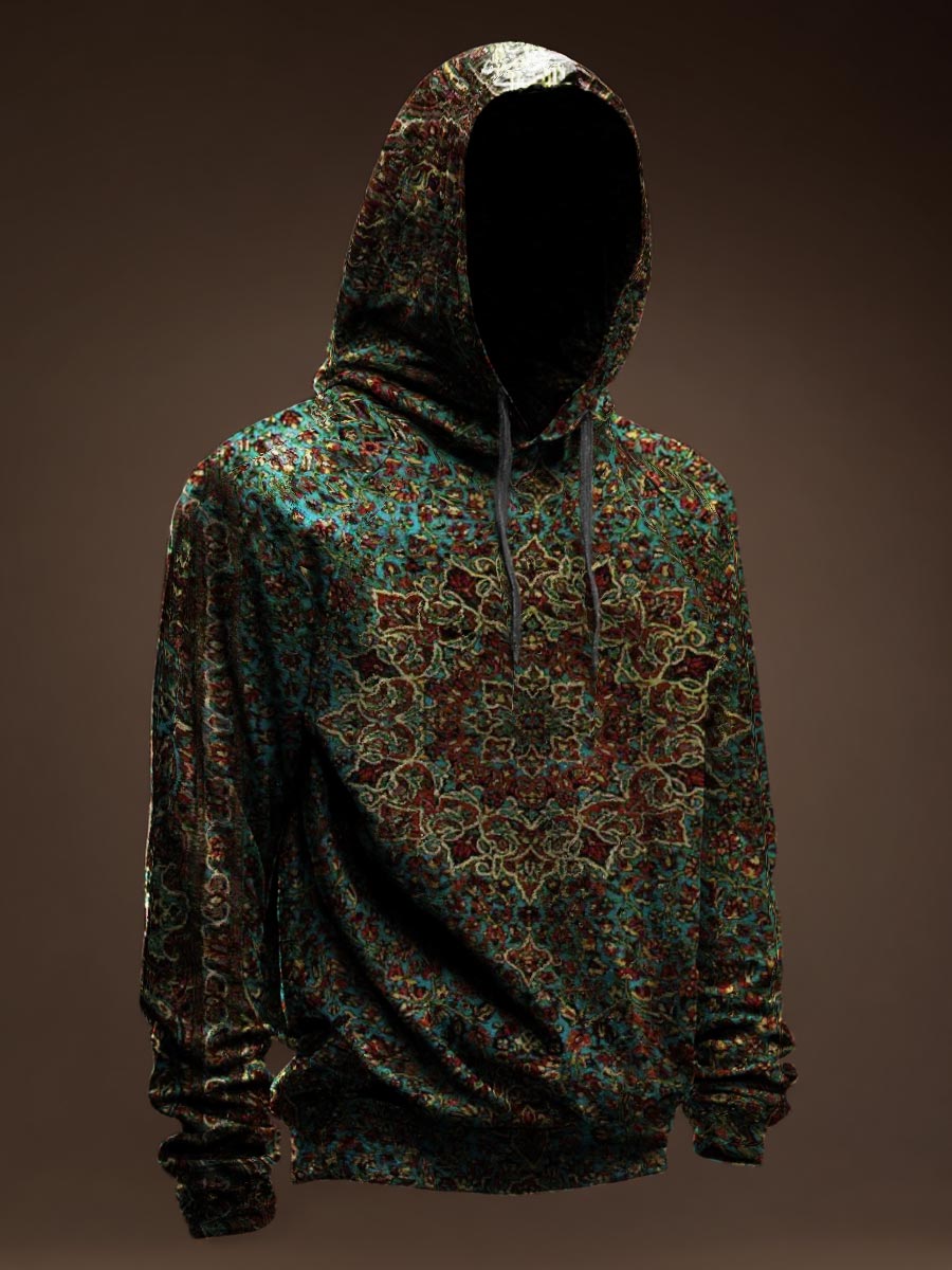Persian Style Print Casual Hoodie Sweatshirt