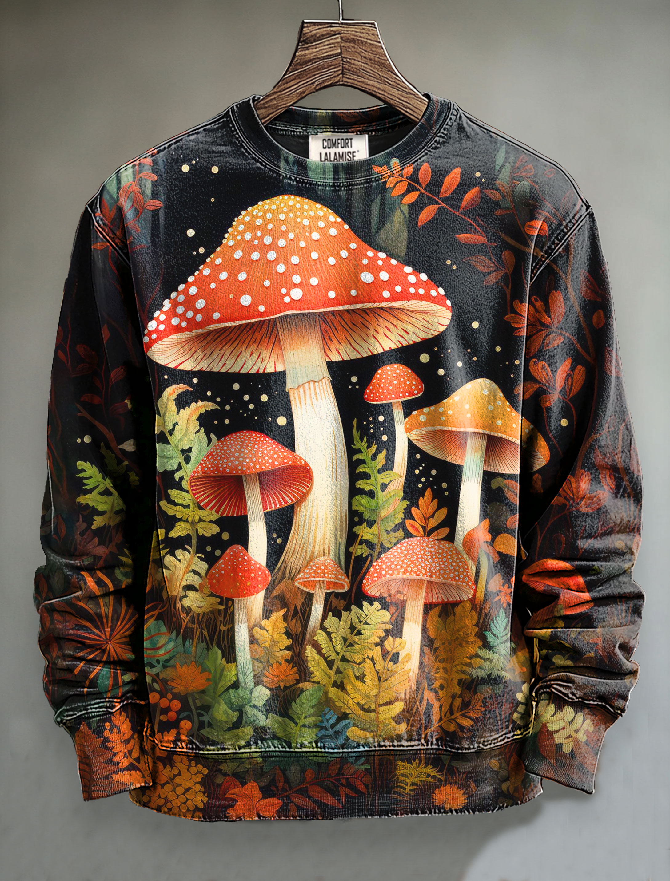Shroomed Wonderland Art Print Casual Sweatshirt