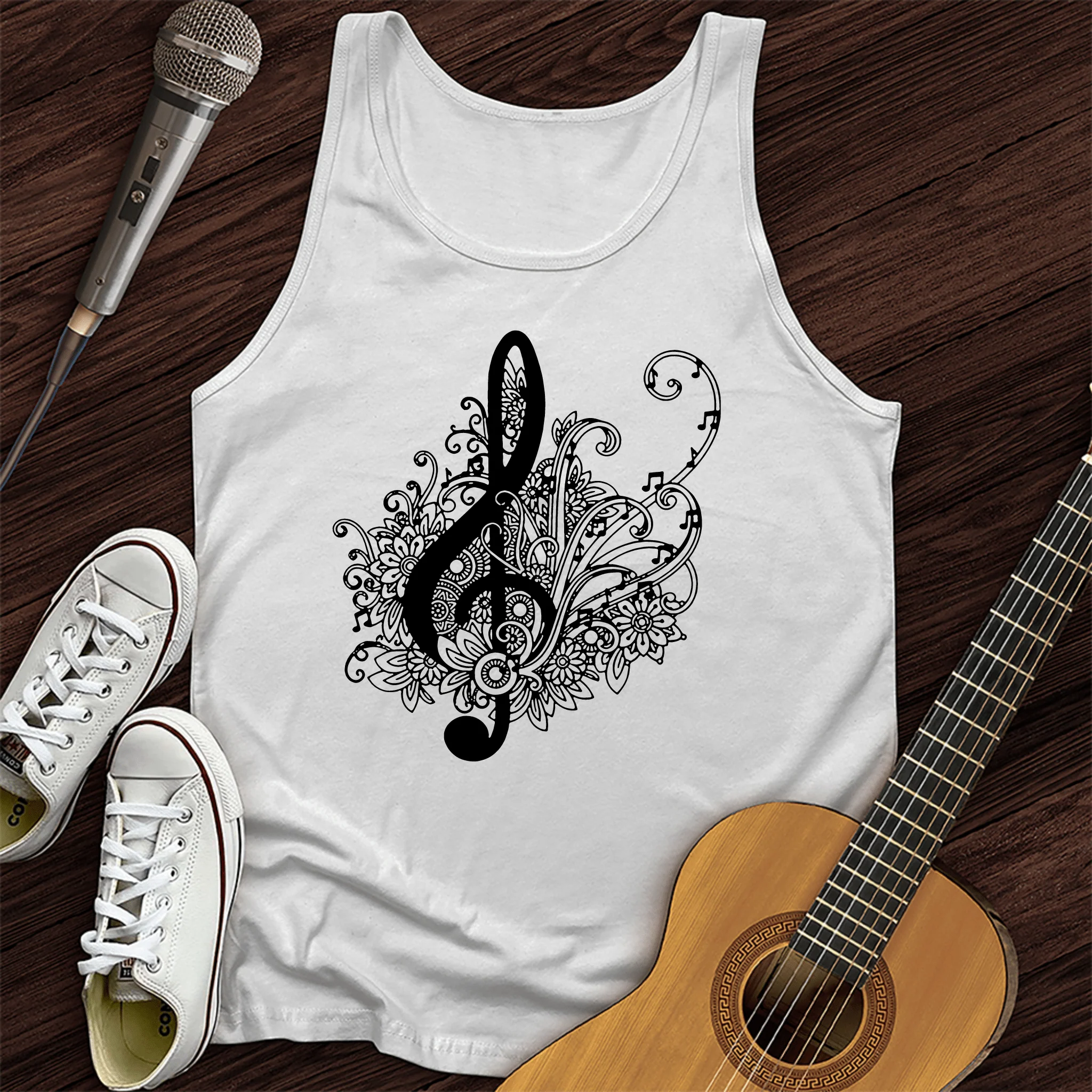 Mandala Music Note Tank Top