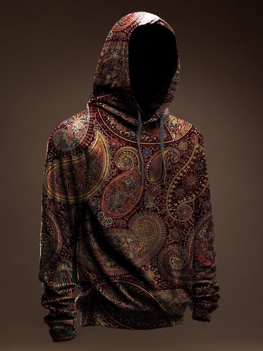 Vintage Pattern Casual Hoodie Sweatshirt