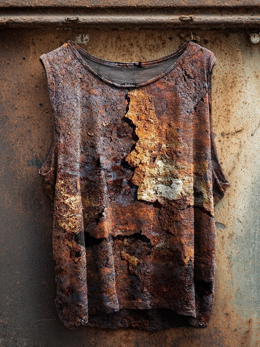 Vintage Art Print 100% Cotton Casual Tank Top