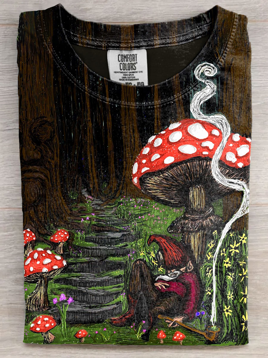 Fantasy Dark Art Print Casaul Short Sleeve T-shirt