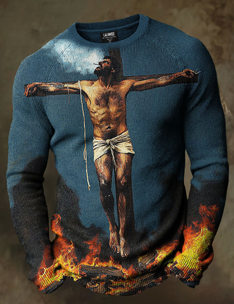 Fuck IT Chill Art Print Causal Long Sleeve Cozy Knit Pullover Sweater