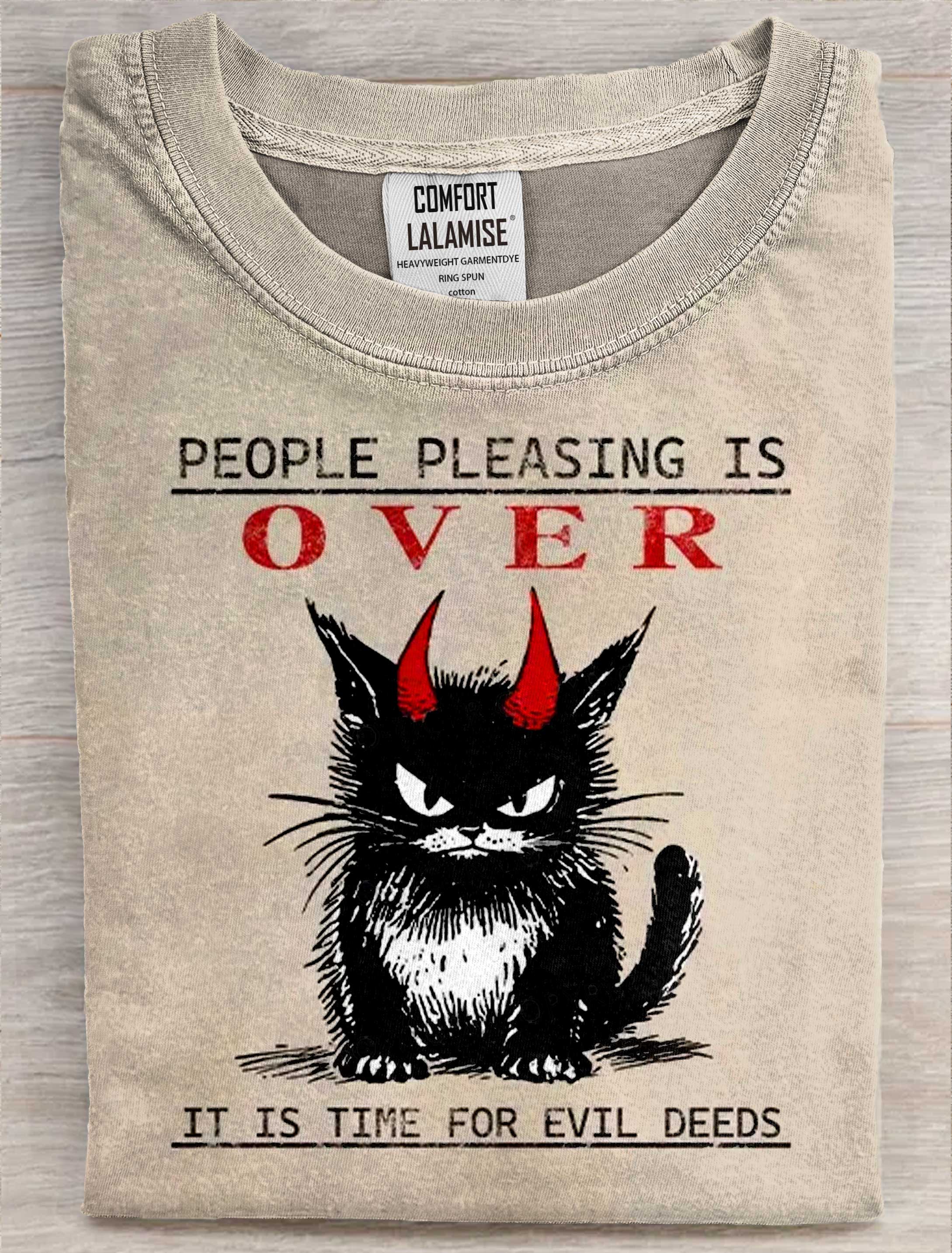 Funny Cat Lover Art Print Casaul Short Sleeve T-shirt